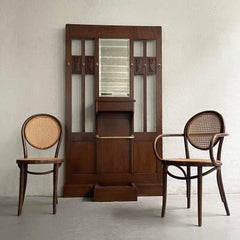 Early 20th Century, Arts and Crafts Oak Entryway Hall Tree