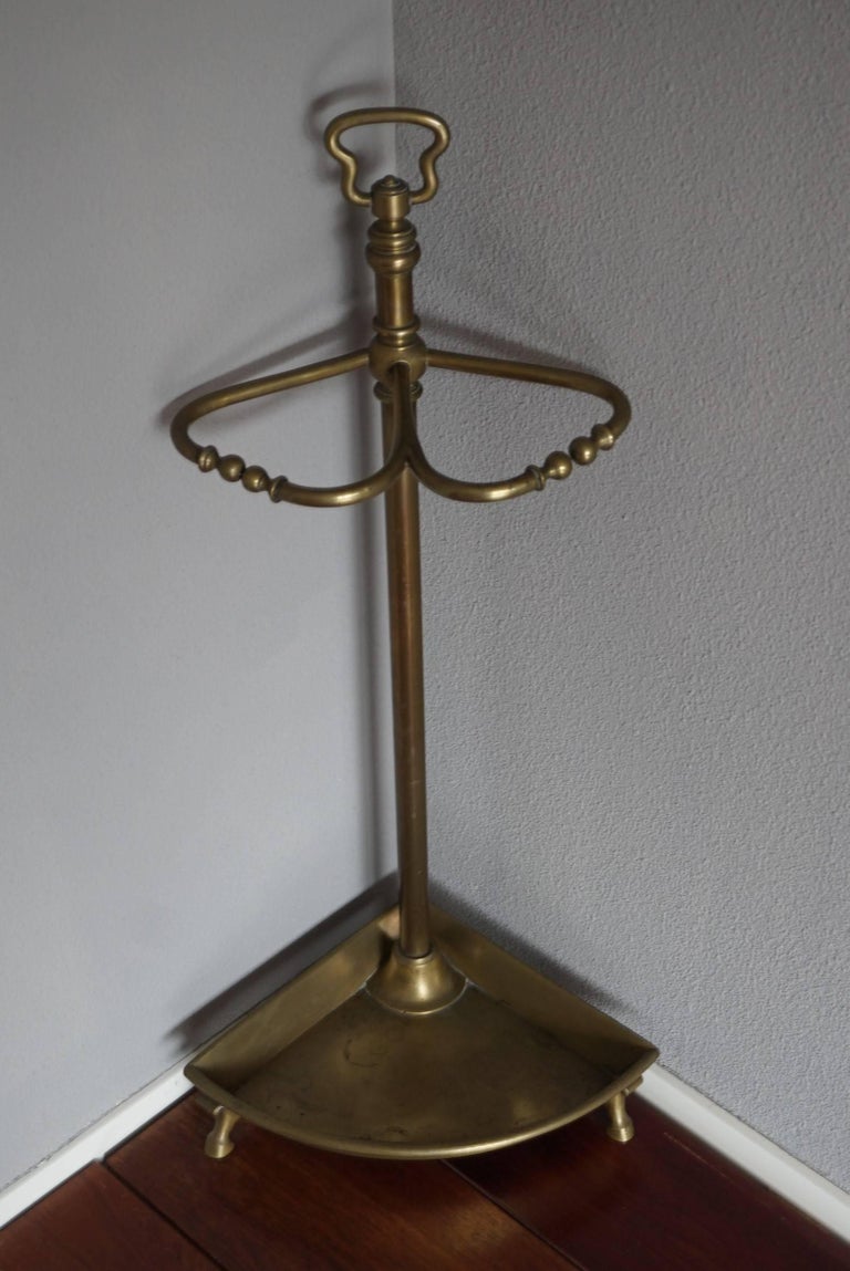 Early 20th Century Arts and Crafts Striking and Heavy Brass Corner