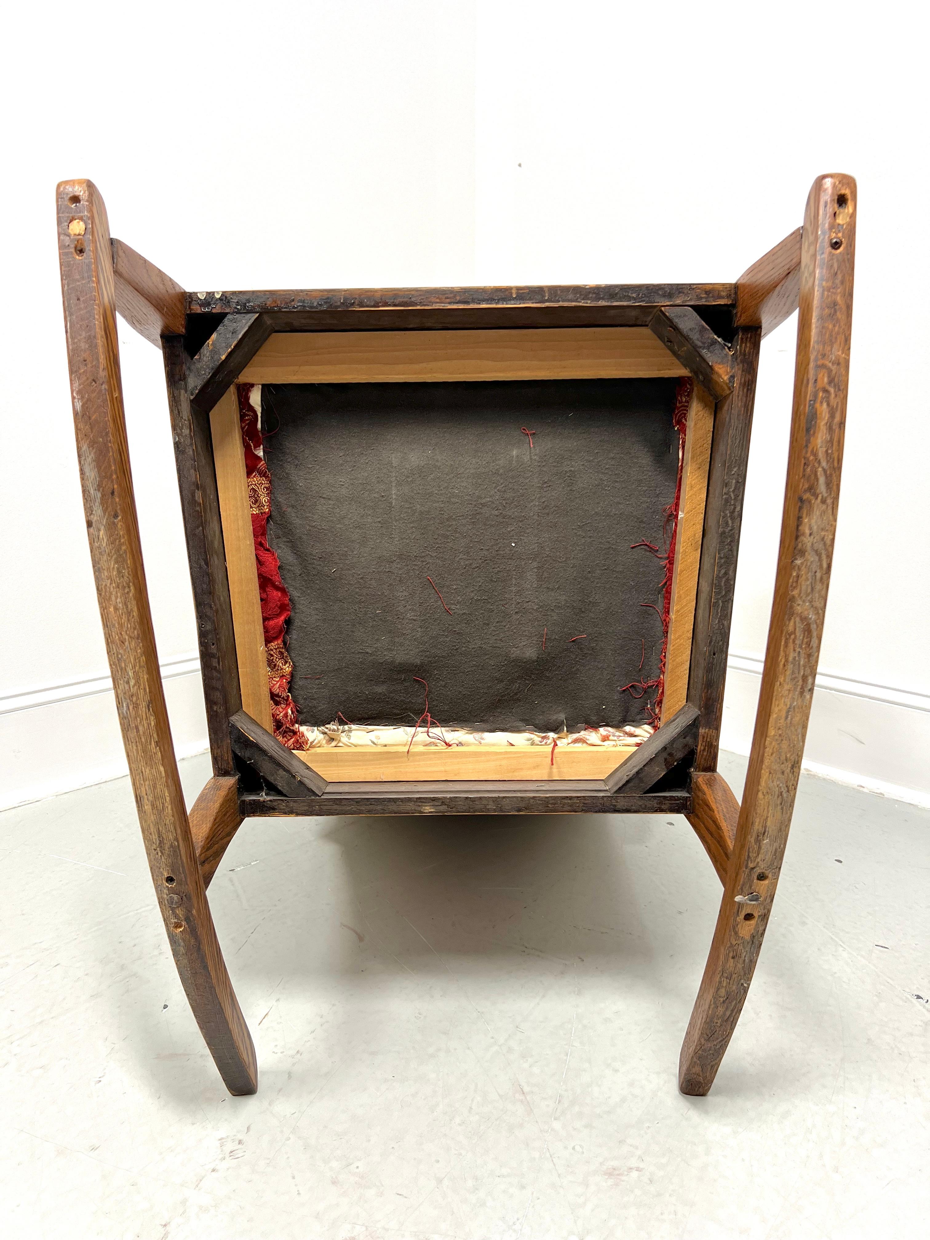 Early 20th Century Arts & Crafts Period Quartersawn Tiger Oak Rocking Chair 4