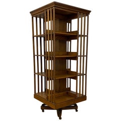 Early 20th Century Arts & Crafts Rotating Bookcase, C.1900-1910