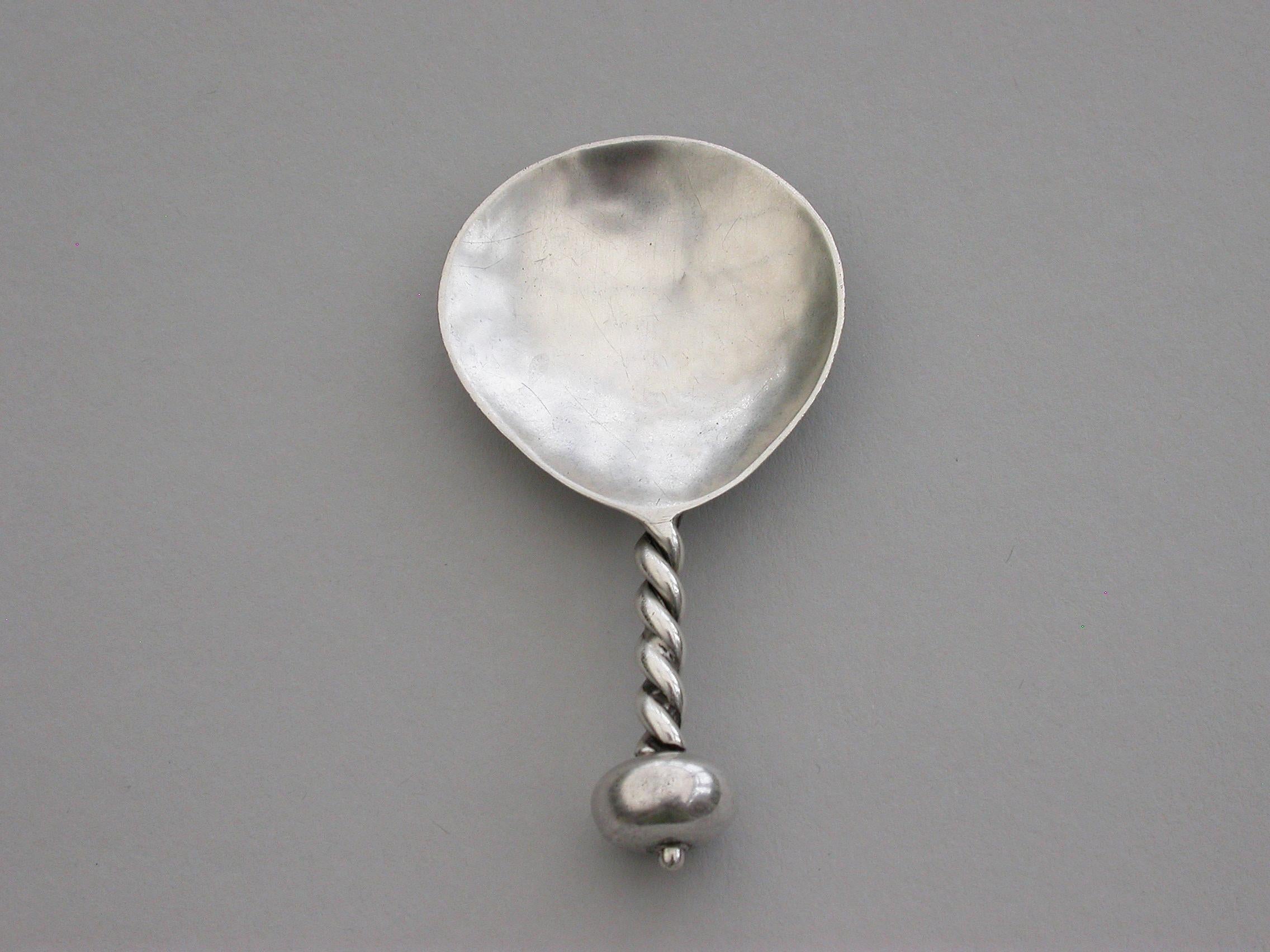 Arts and Crafts Early 20th Century Arts & Crafts Silver Caddy Spoon For Sale