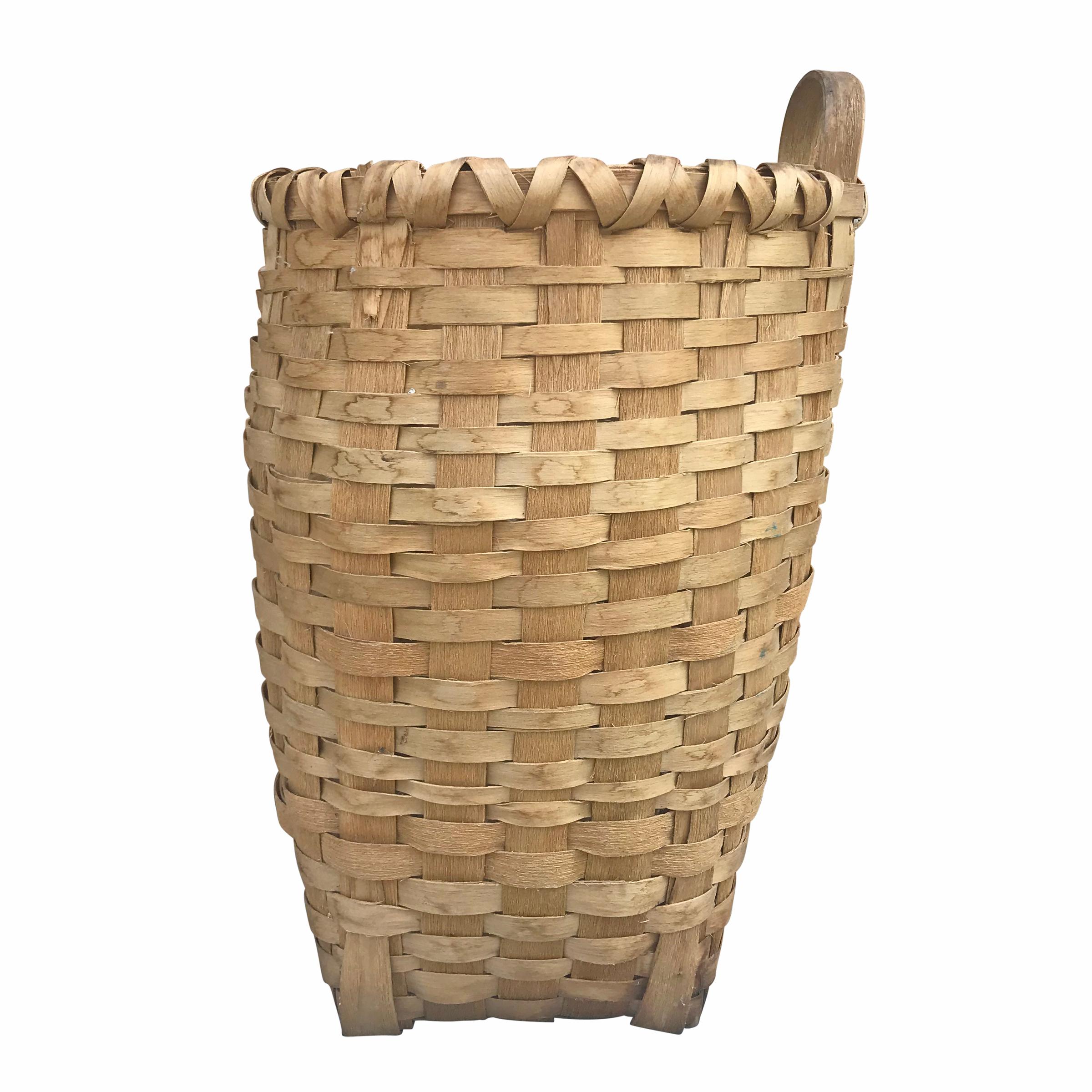 Country Early 20th Century Ash Splint Basket