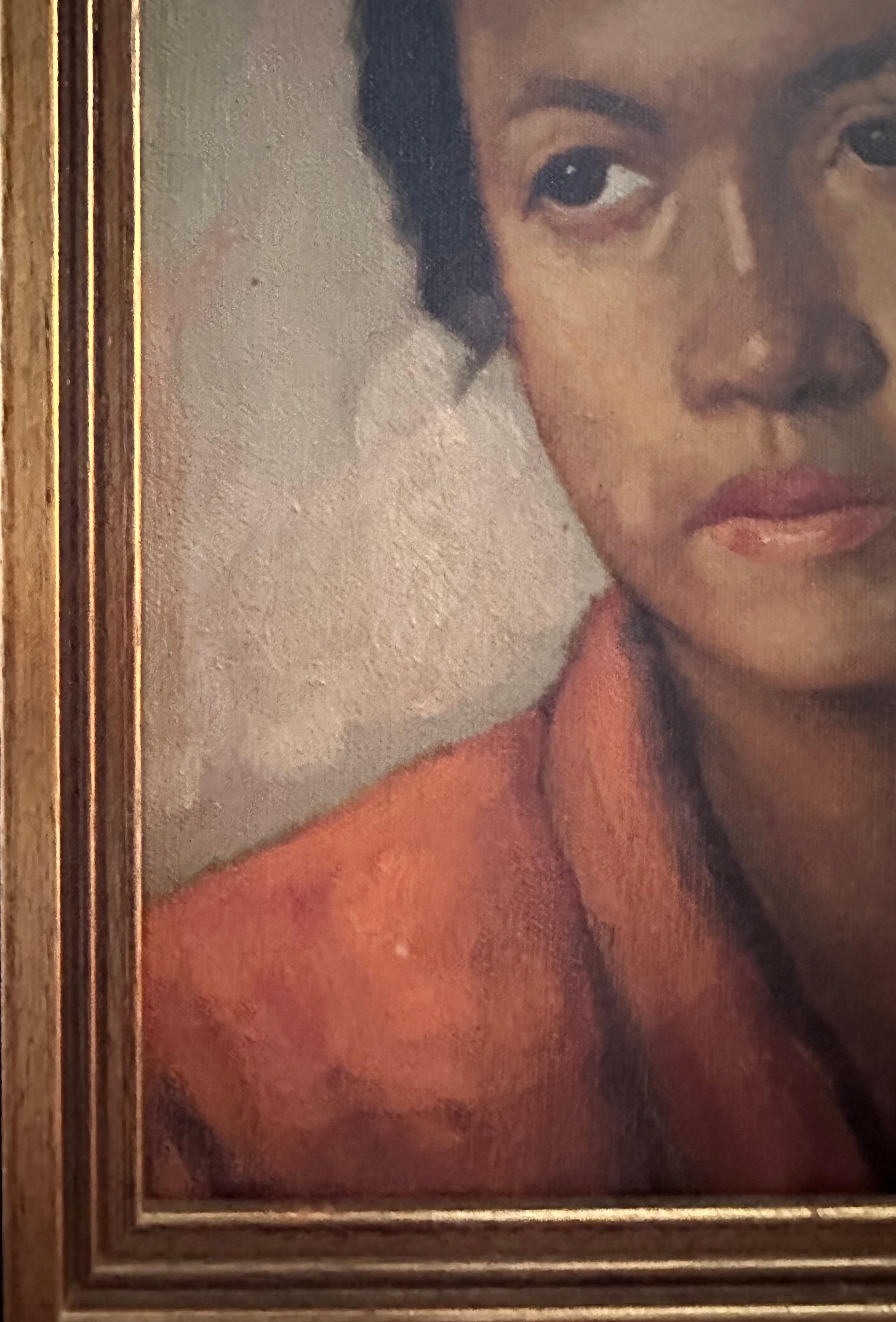 Hand-Painted Early 20th Century Ashcan School Social Realist Portrait Women of Color. For Sale