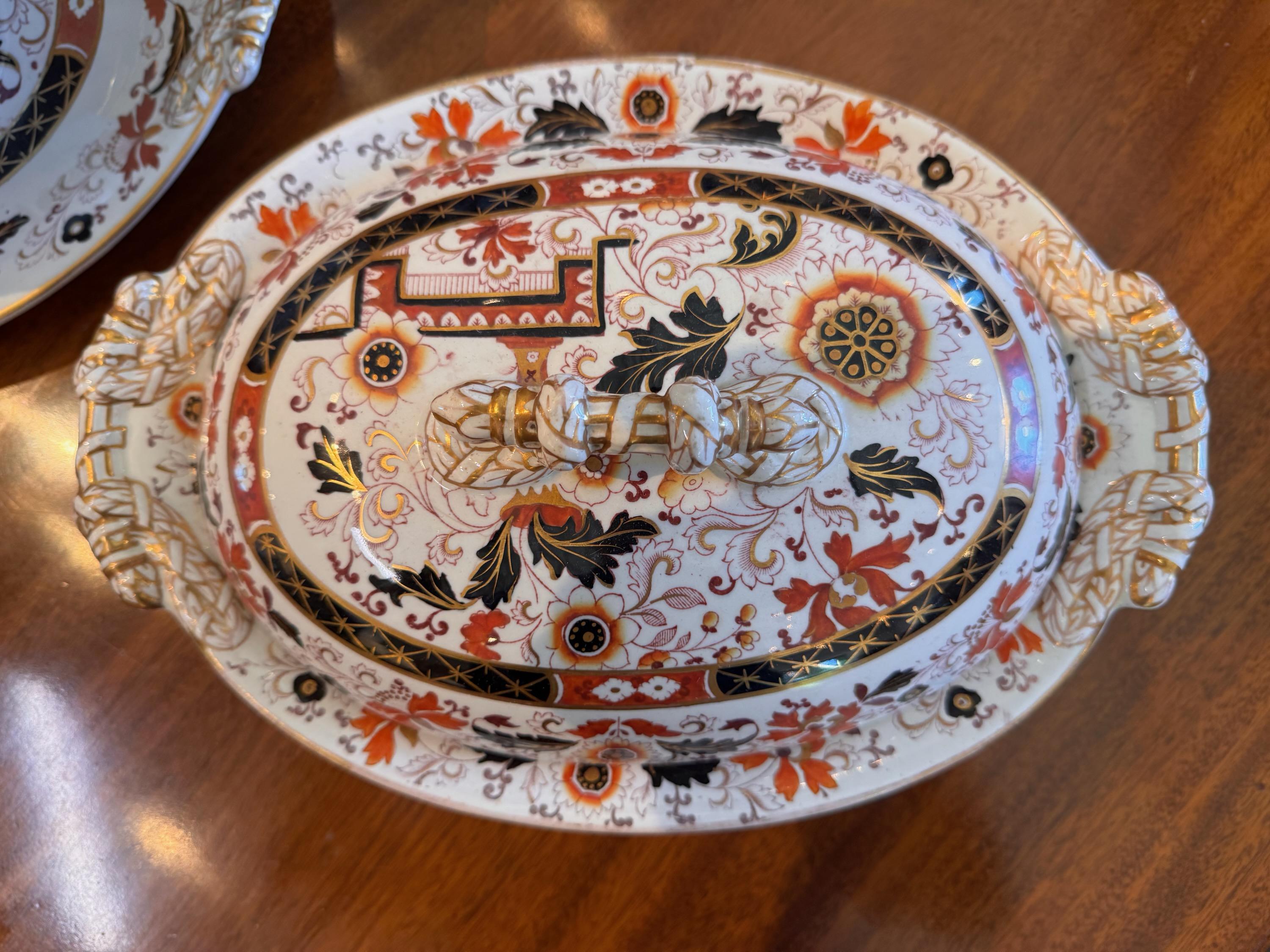 British Early 20th Century Ashworth Brothers English Ironstone Serving Dishes- 12 Pieces