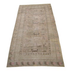 Asiatischer botanischer Samarkand-Teppich des frühen 20. Jahrhunderts