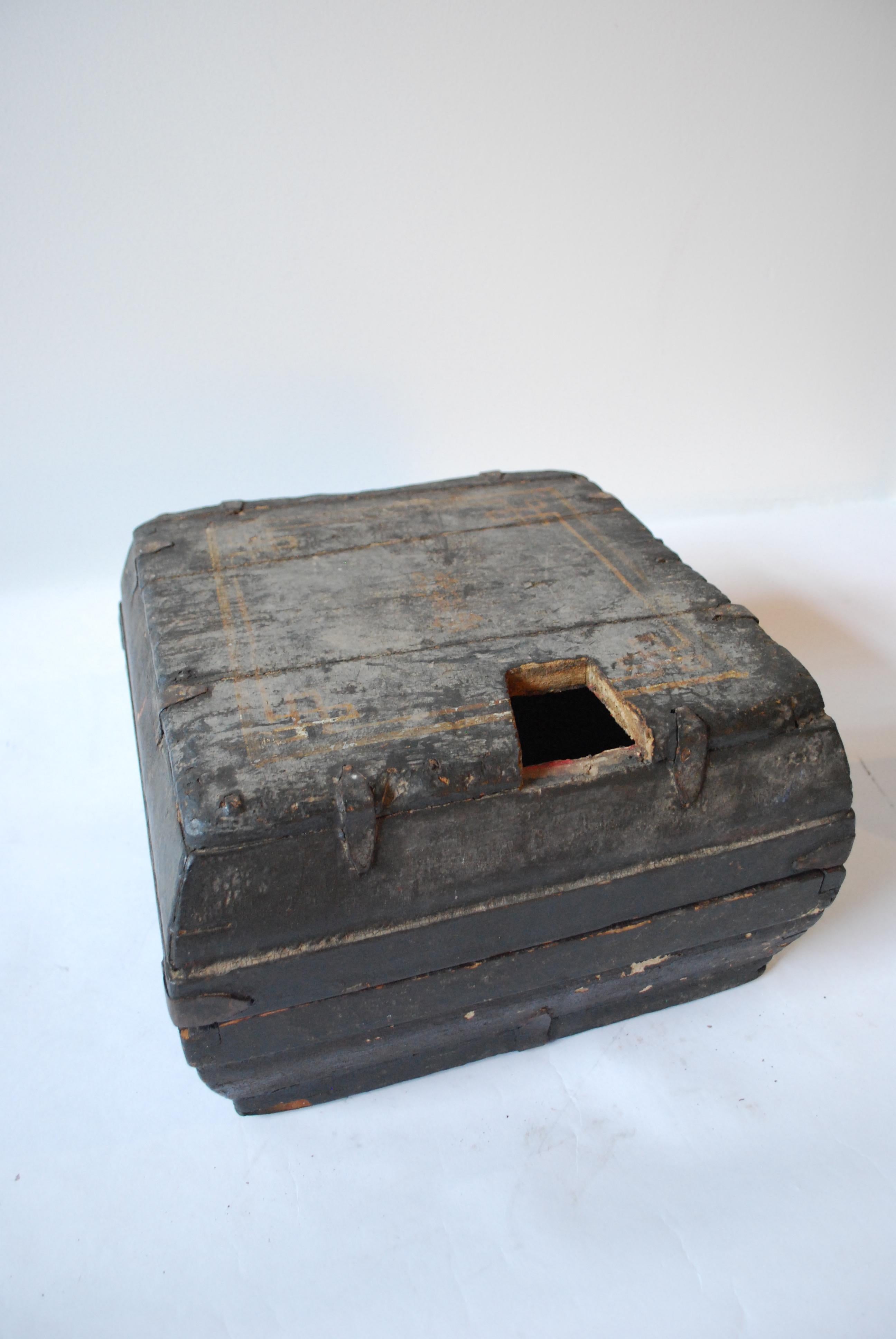 Early 20th Century Asian Covered Food Boxes Set of Six 10