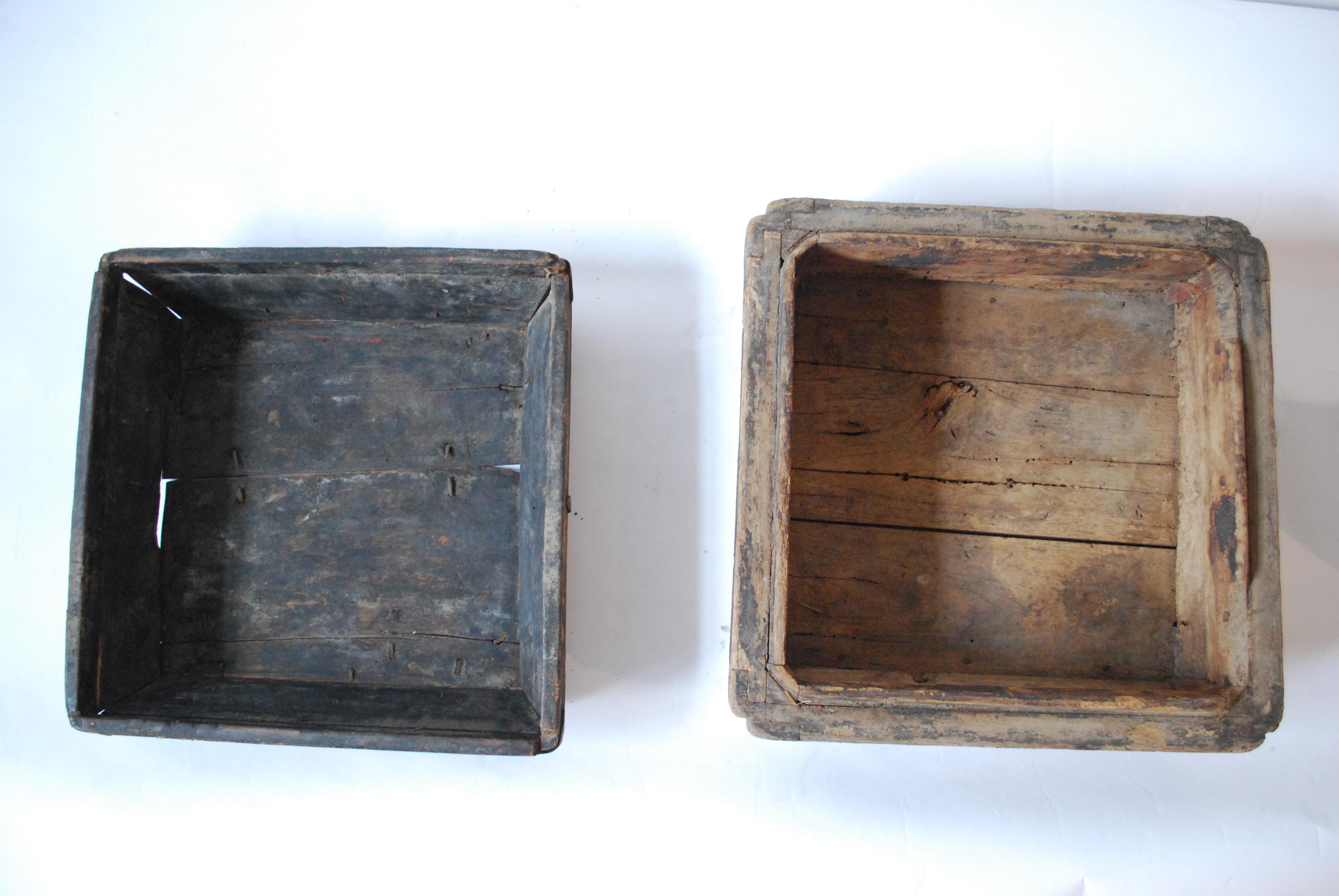 Wood Early 20th Century Asian Covered Food Boxes Set of Six