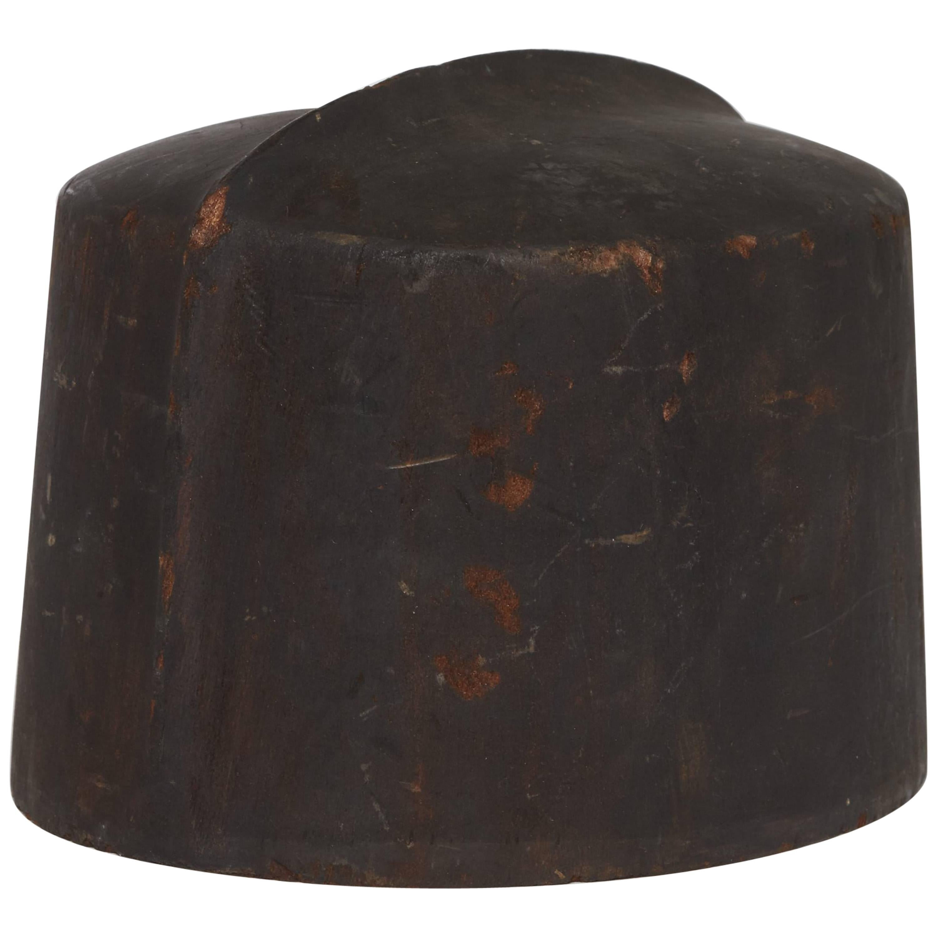 Early 20th Century Asian Elmwood Hat Mold