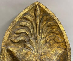 Early 20th Century Asian Gilded Copper Relief Lion’s Head