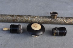 Early 20th Century Asian Pipe Silver Metal