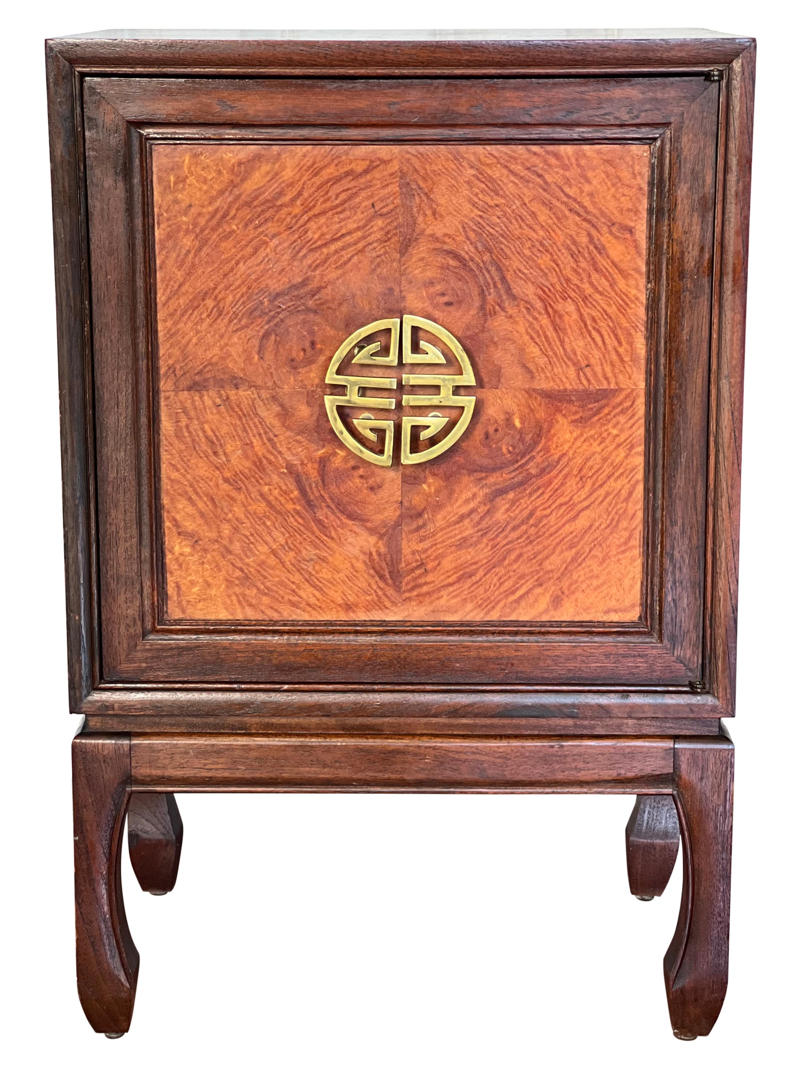 Early 20th Century Asian Style Petite Pipe and Tobacco Cabinet In Good Condition For Sale In Doylestown, PA