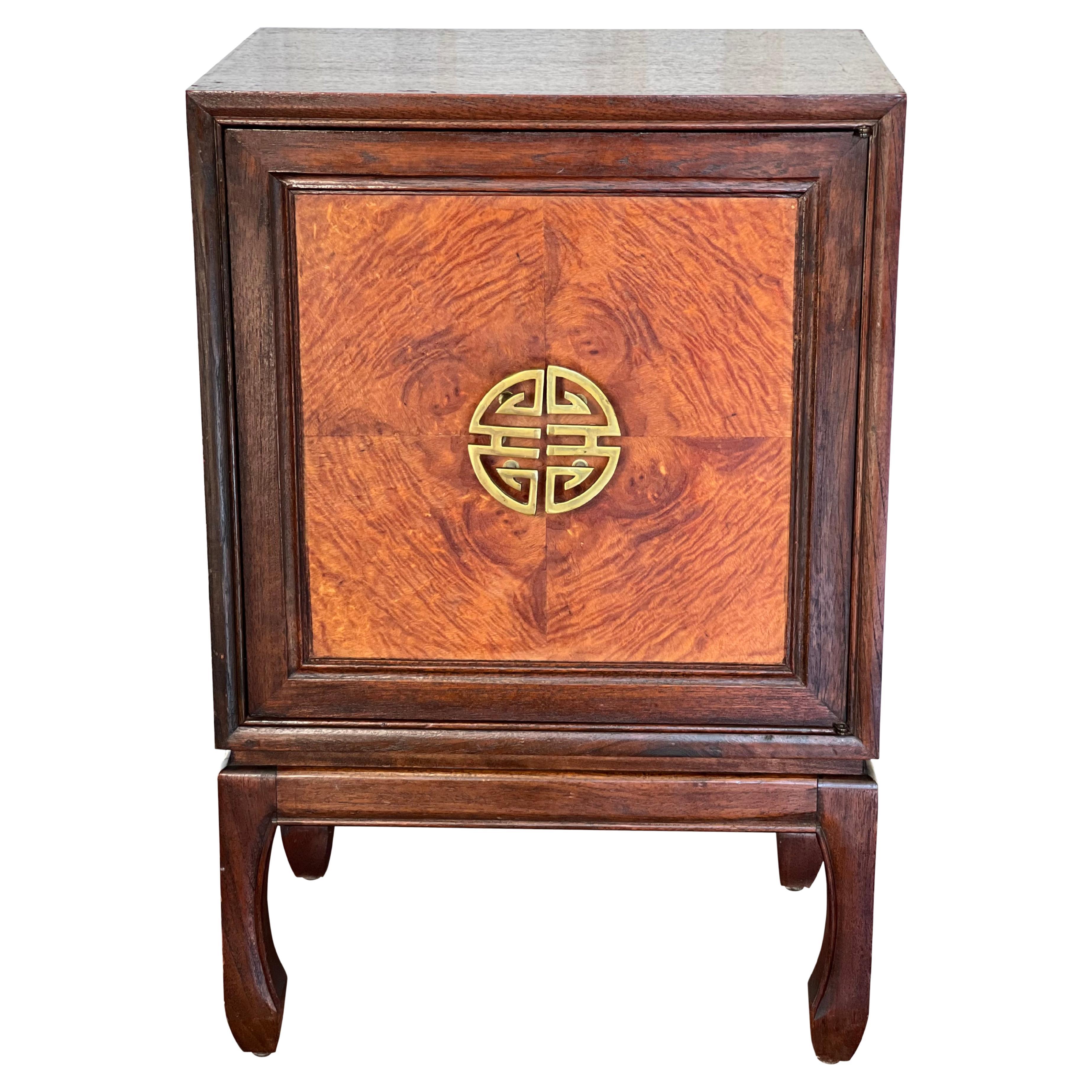 Early 20th Century Asian Style Petite Pipe and Tobacco Cabinet For Sale