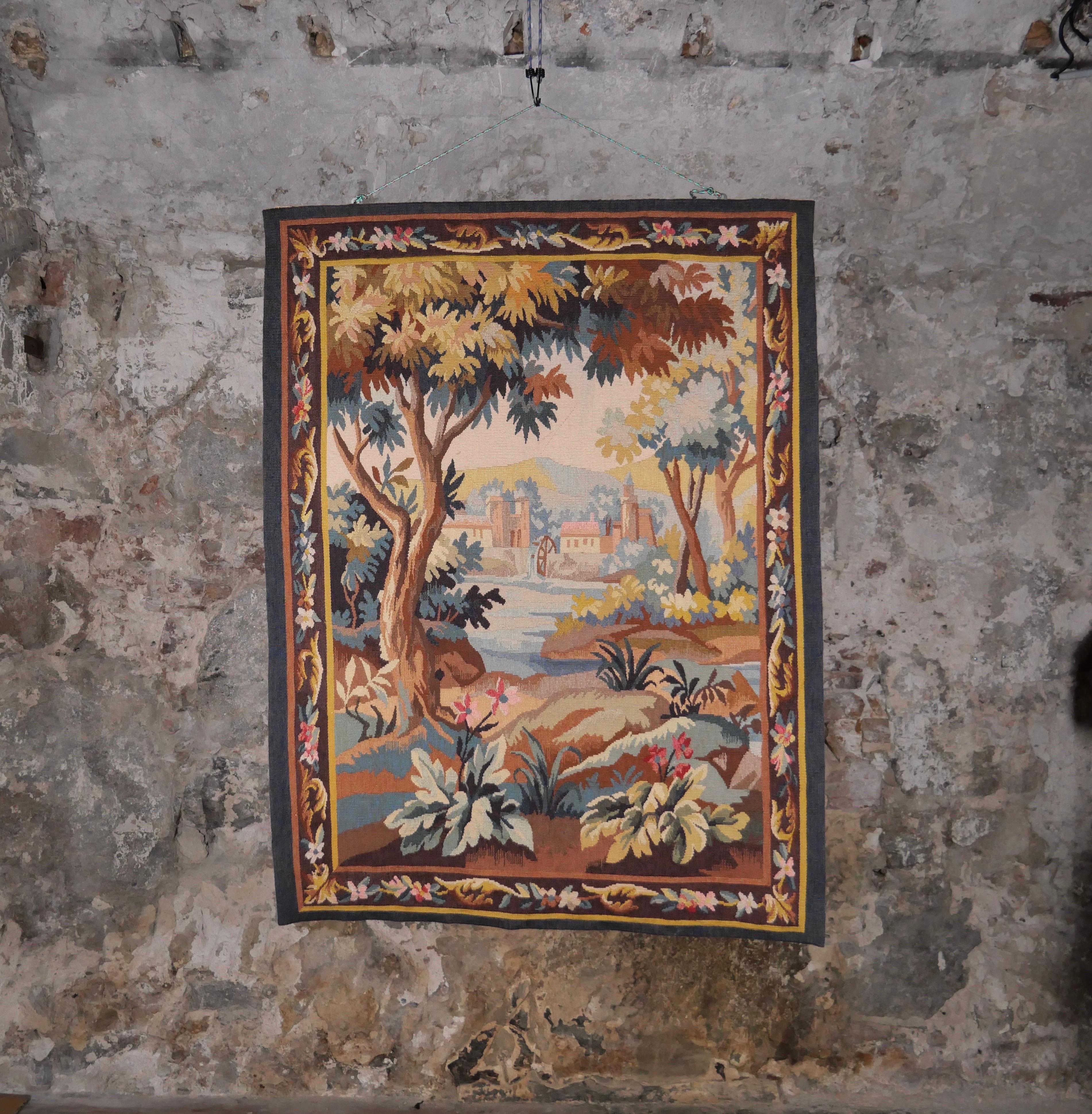 Aubusson Verdure-Wandteppich des frühen 20. Jahrhunderts im Angebot 4
