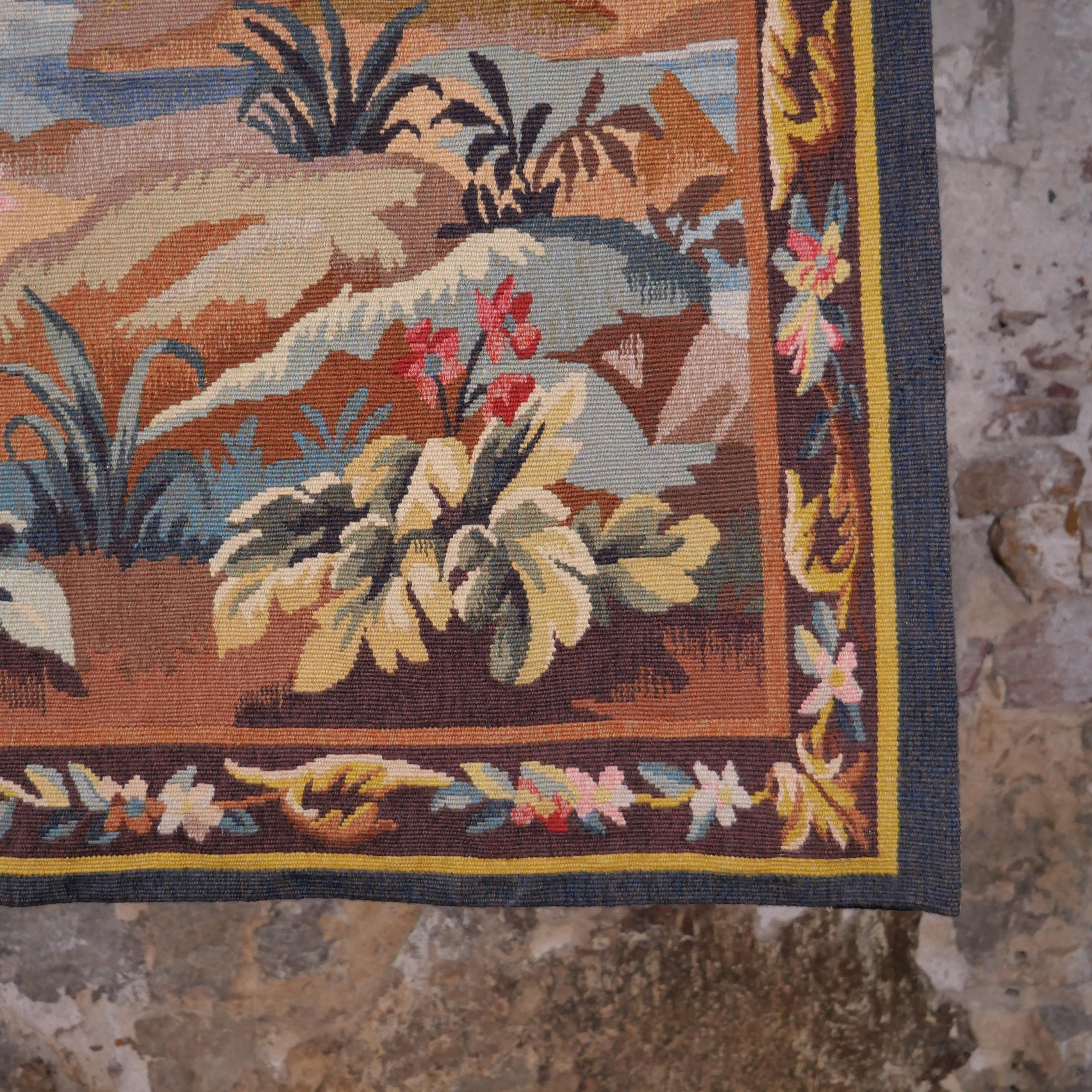 Aubusson Verdure-Wandteppich des frühen 20. Jahrhunderts (Französisch) im Angebot