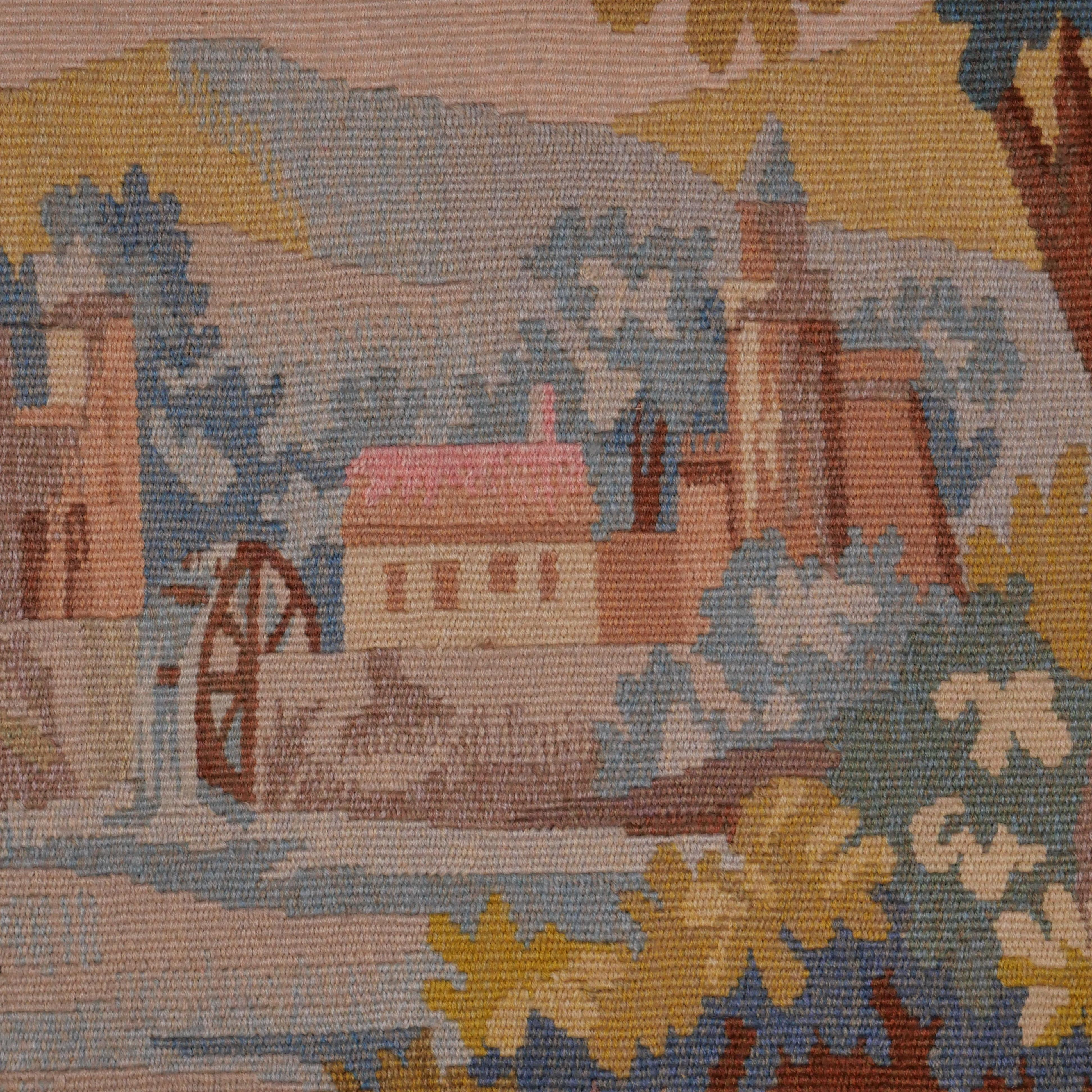 Aubusson Verdure-Wandteppich des frühen 20. Jahrhunderts (Wolle) im Angebot