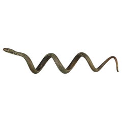 « Serpent taillé » autrichien du début du 20e siècle en bronze peint à froid par Franz Bergman
