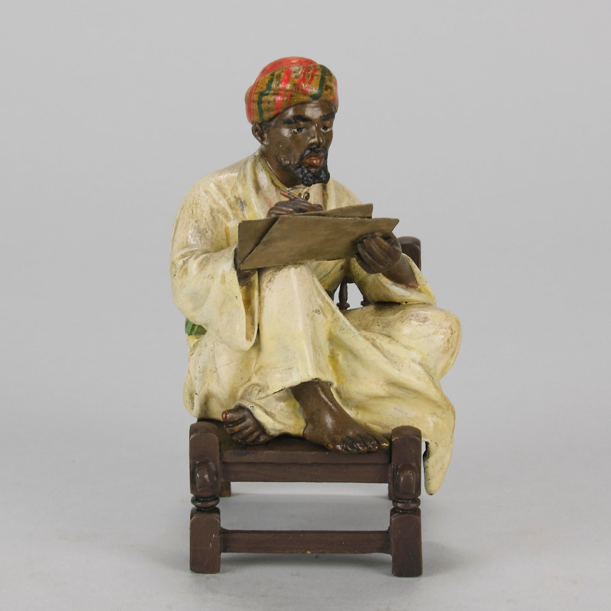 Late Victorian Early 20th Century Austrian Cold-Painted Bronze 