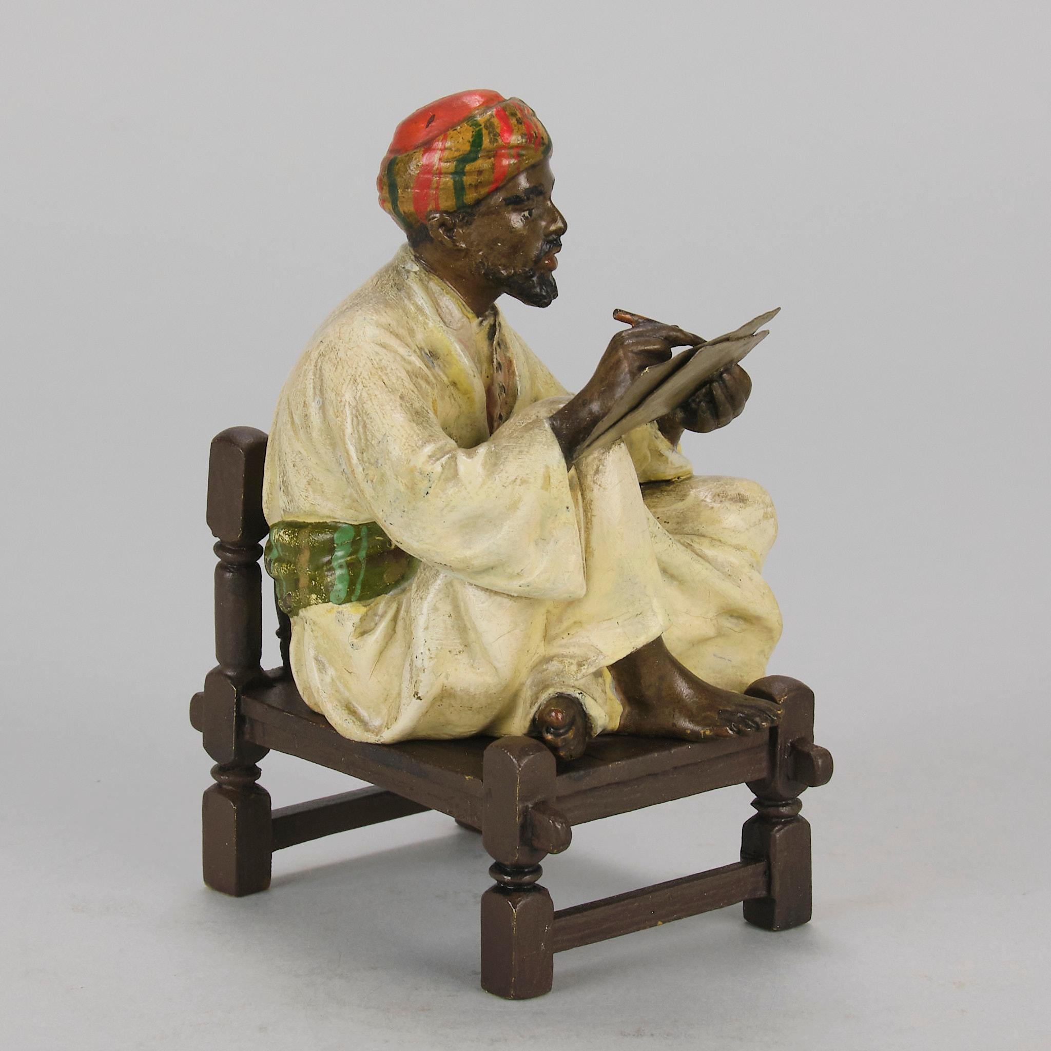 Cast Early 20th Century Austrian Cold-Painted Bronze 