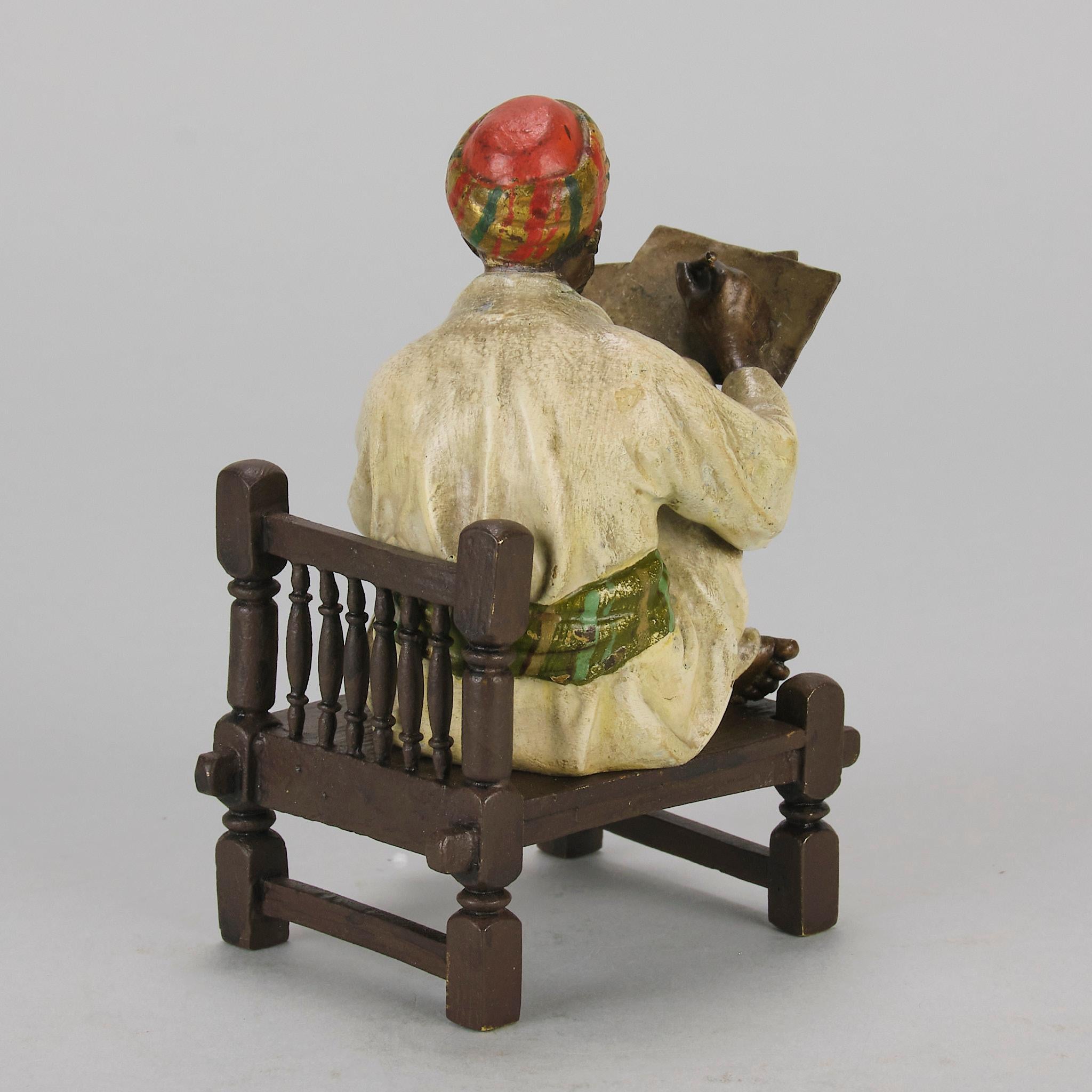 Early 20th Century Austrian Cold-Painted Bronze 