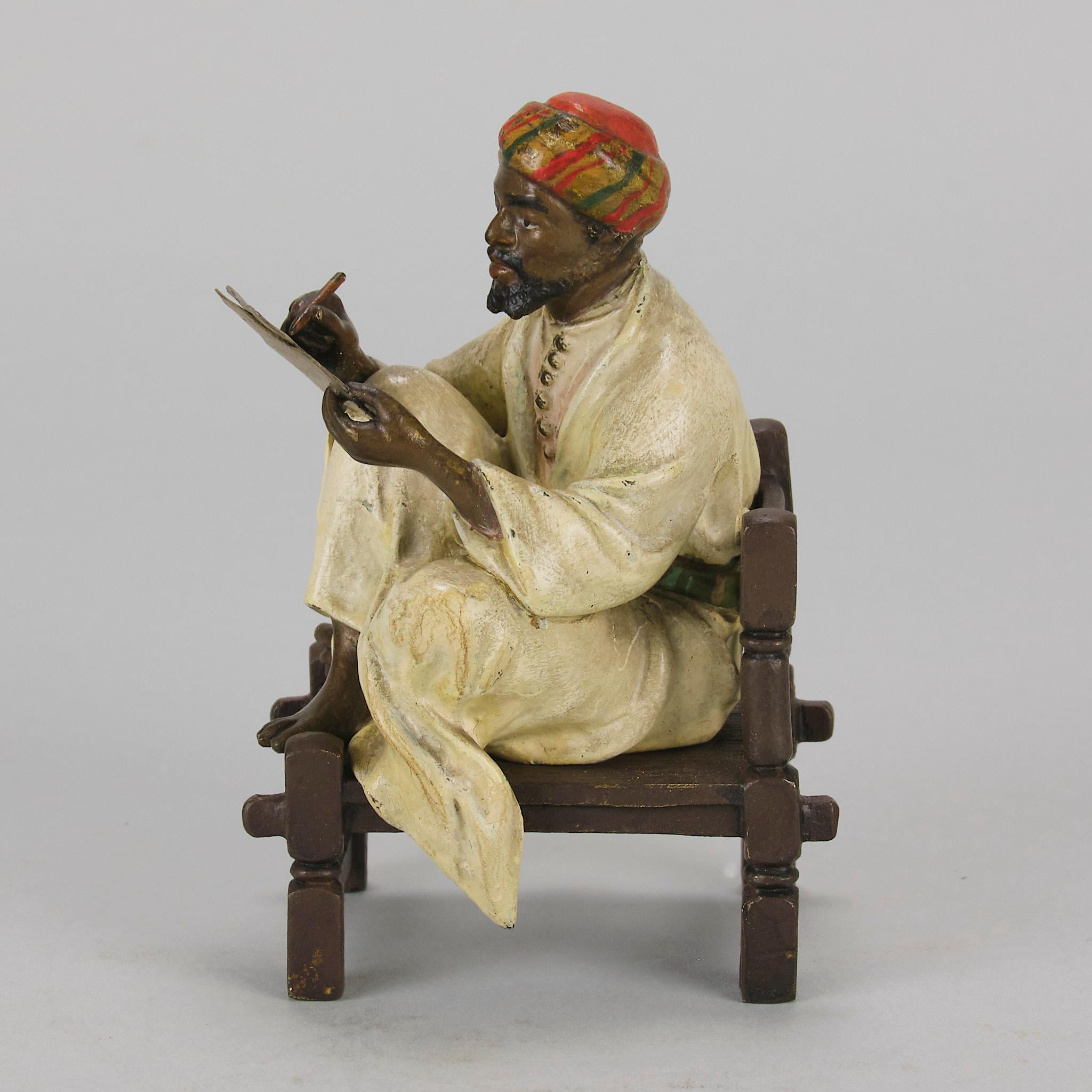 Early 20th Century Austrian Cold-Painted Bronze 