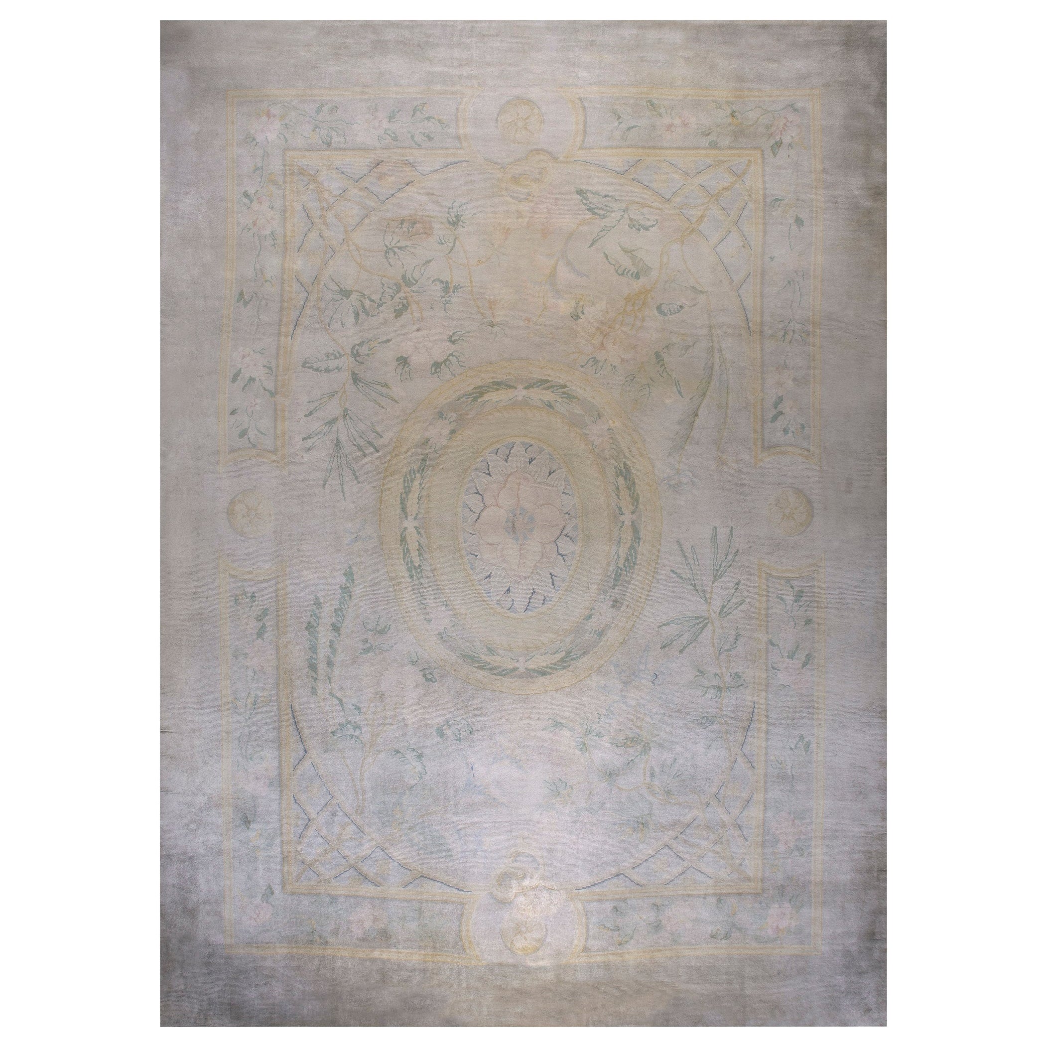 Tappeto Savonnerie austriaco dei primi del Novecento ( 13'6" x 18'9" - 412 x 572 ) in vendita