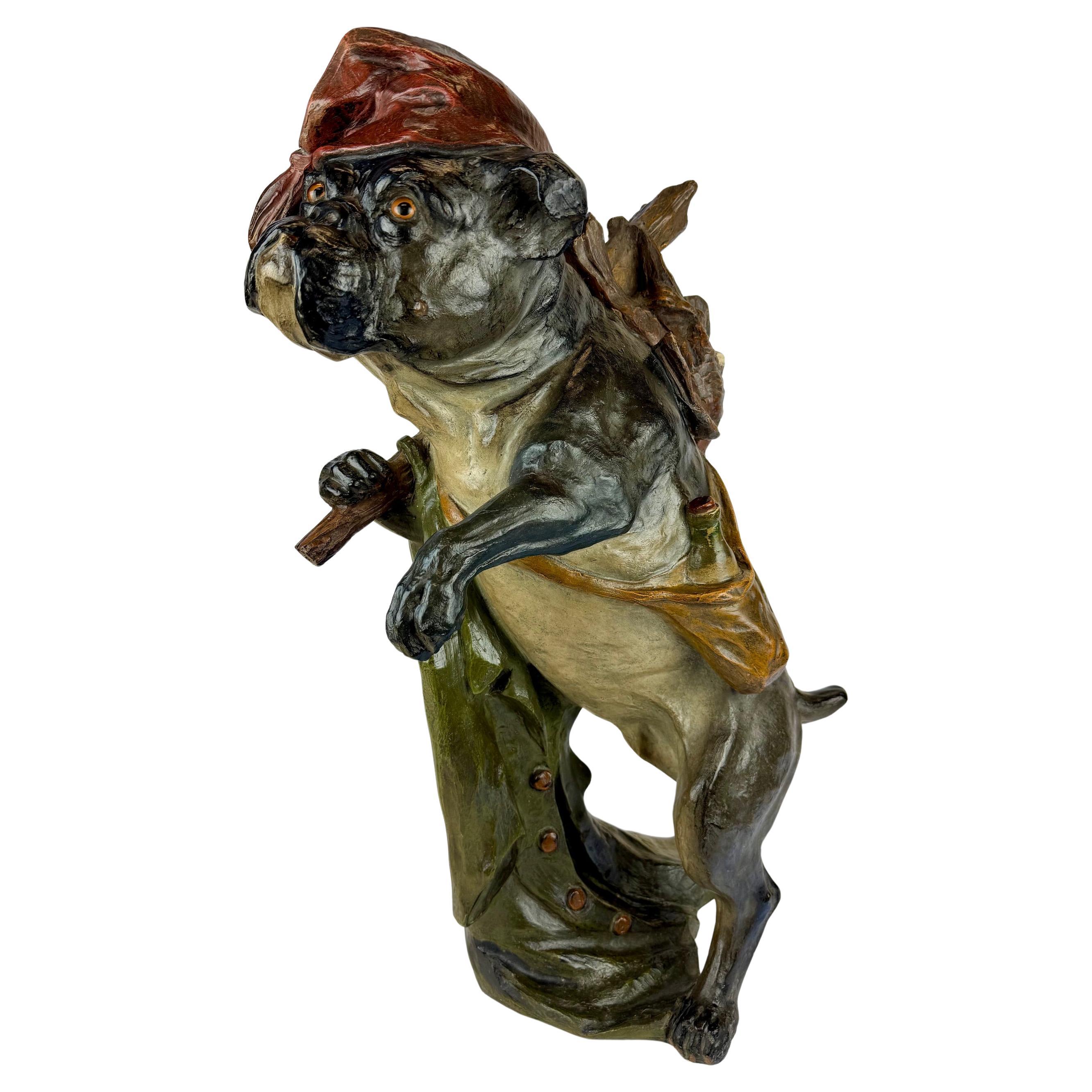 Early 20th Century Austrian Terracotta Bulldog