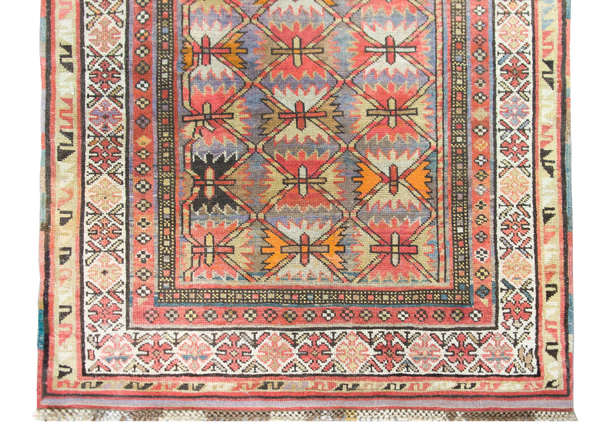 Early 20th Century Azerbaijani Kuba Rug For Sale 3