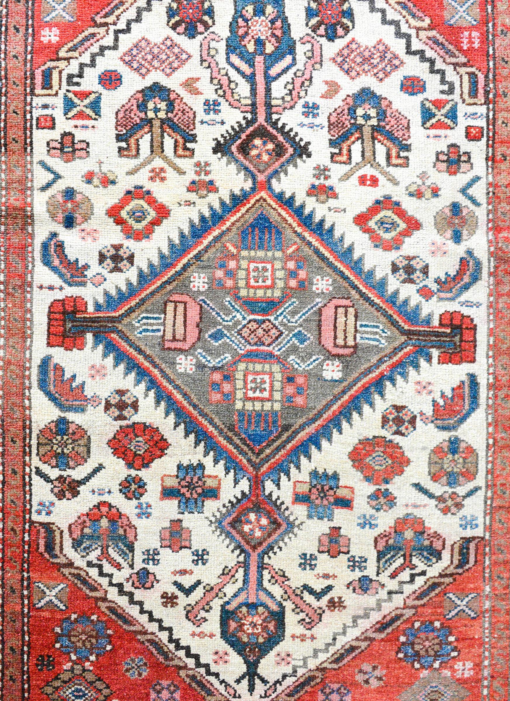 Tribal Early 20th Century Bakhtiari Rug For Sale