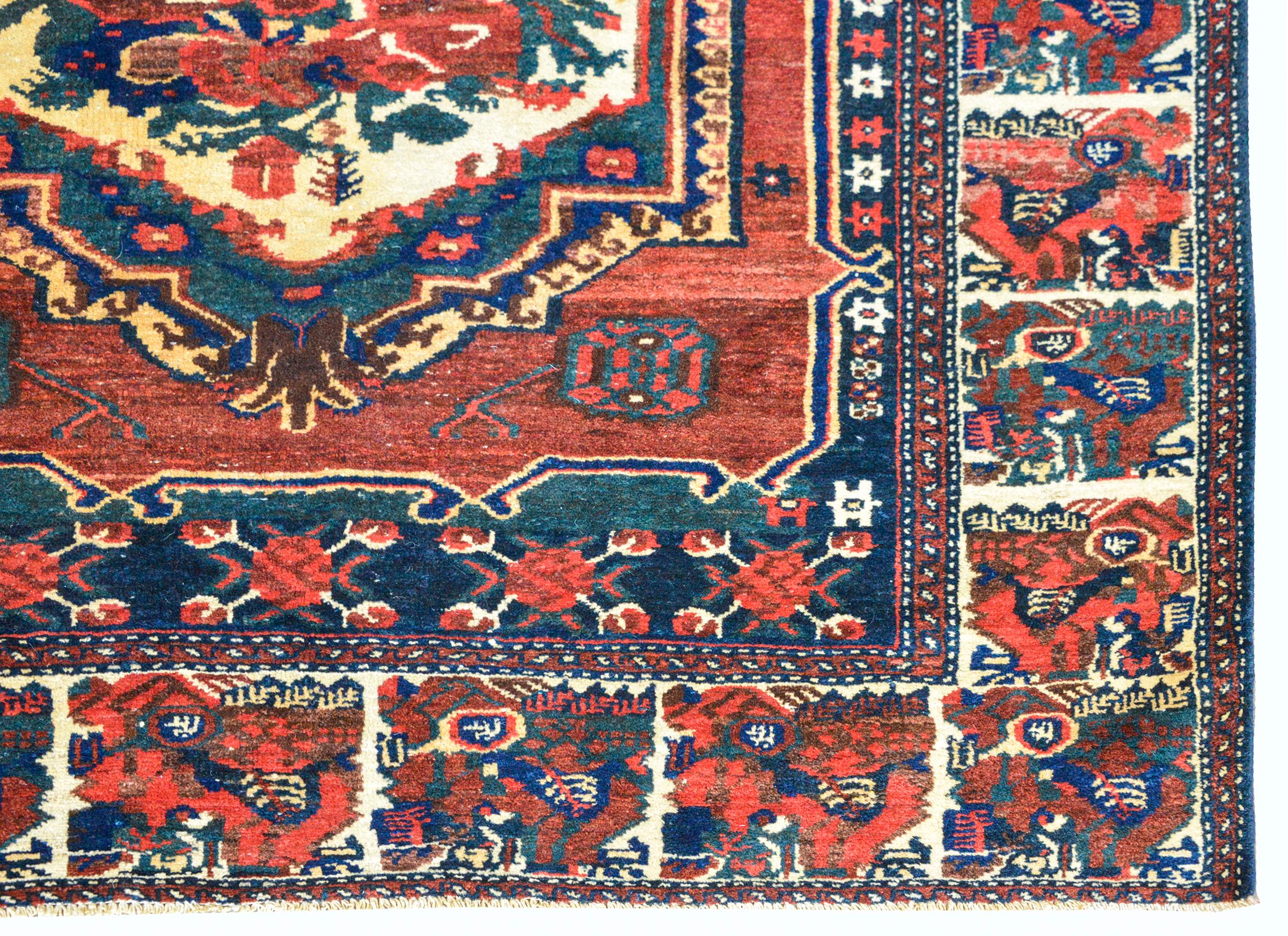 Mid-20th Century Early 20th Century Bakhtiari Rug For Sale