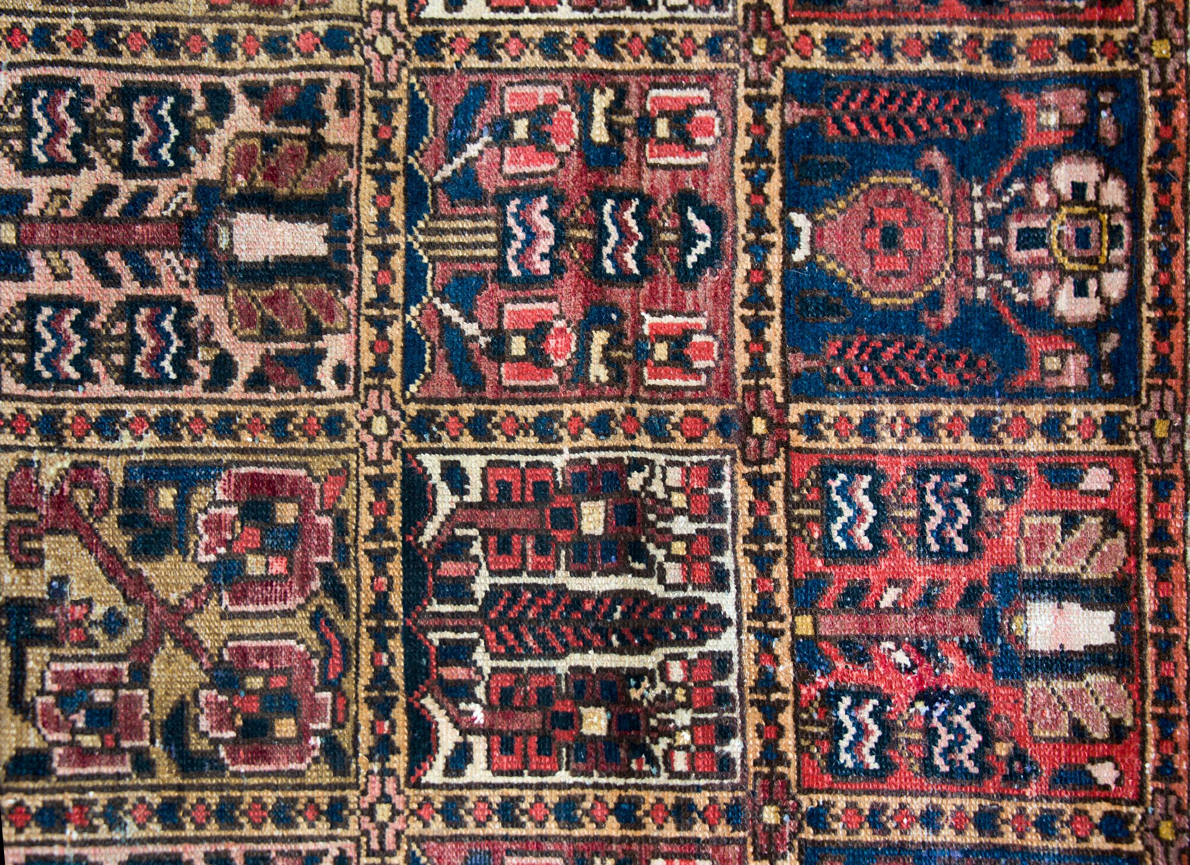 Wool Early 20th Century Bakhtiari Rug For Sale