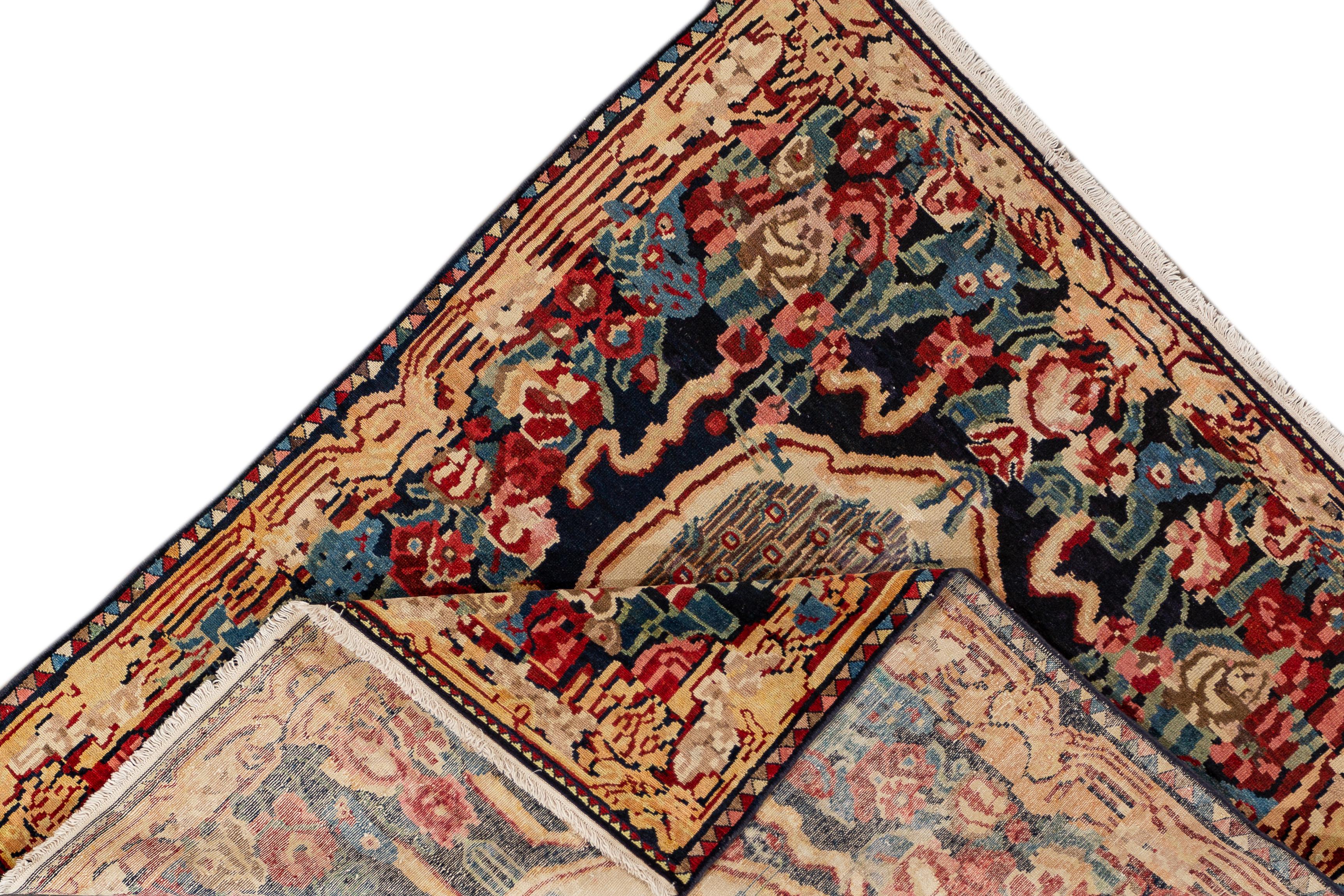 Asian Early 20th Century Bakhtiari Scatter Rug For Sale