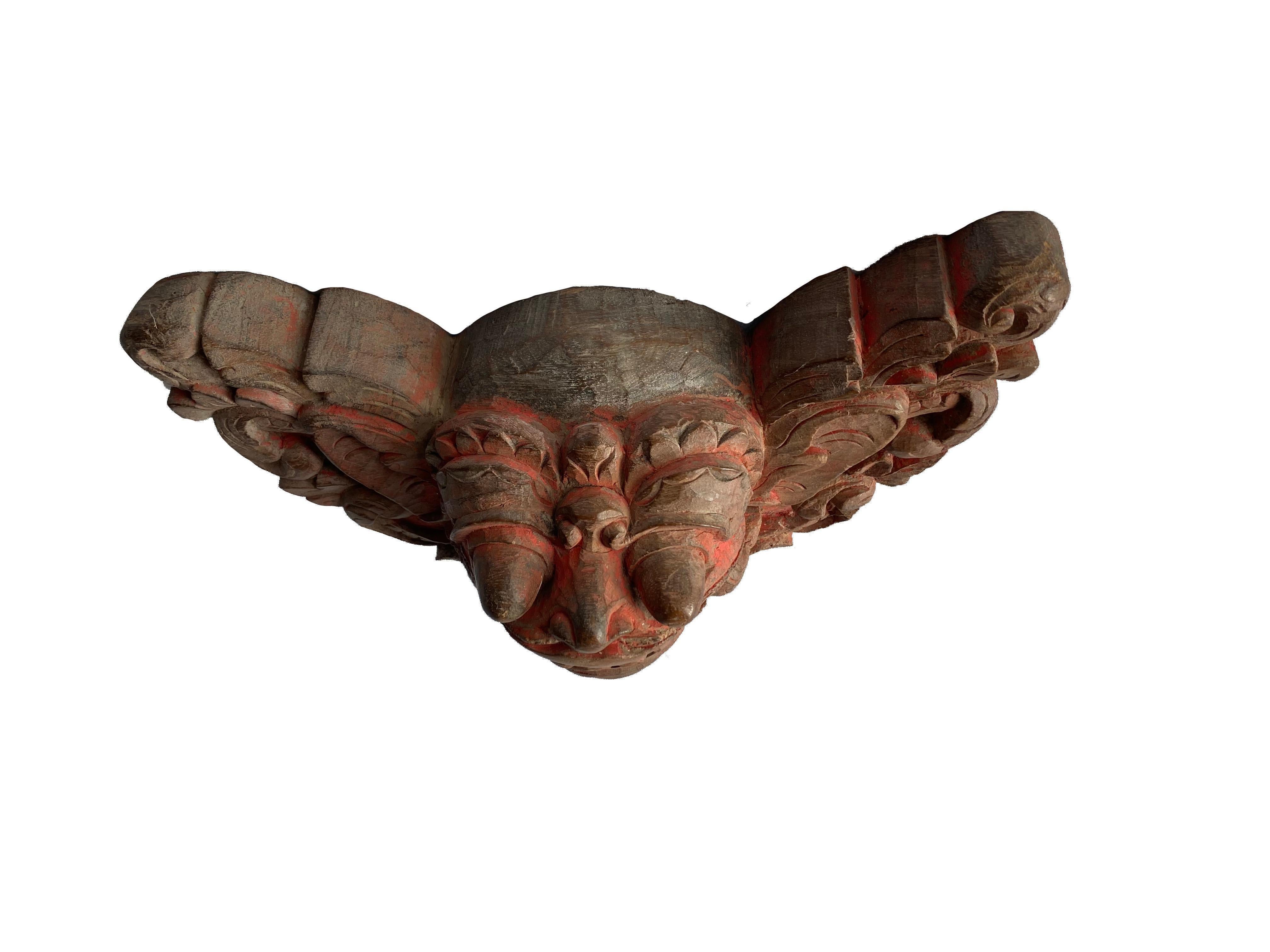 Other Early 20th Century Balinese Barong Wood Carved Ornament For Sale