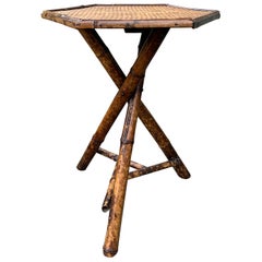 Early 20th Century Bamboo Hexagonal Side or Drinks Table Early 20th Century Bamboo Hexagonal Side or Drinks Table