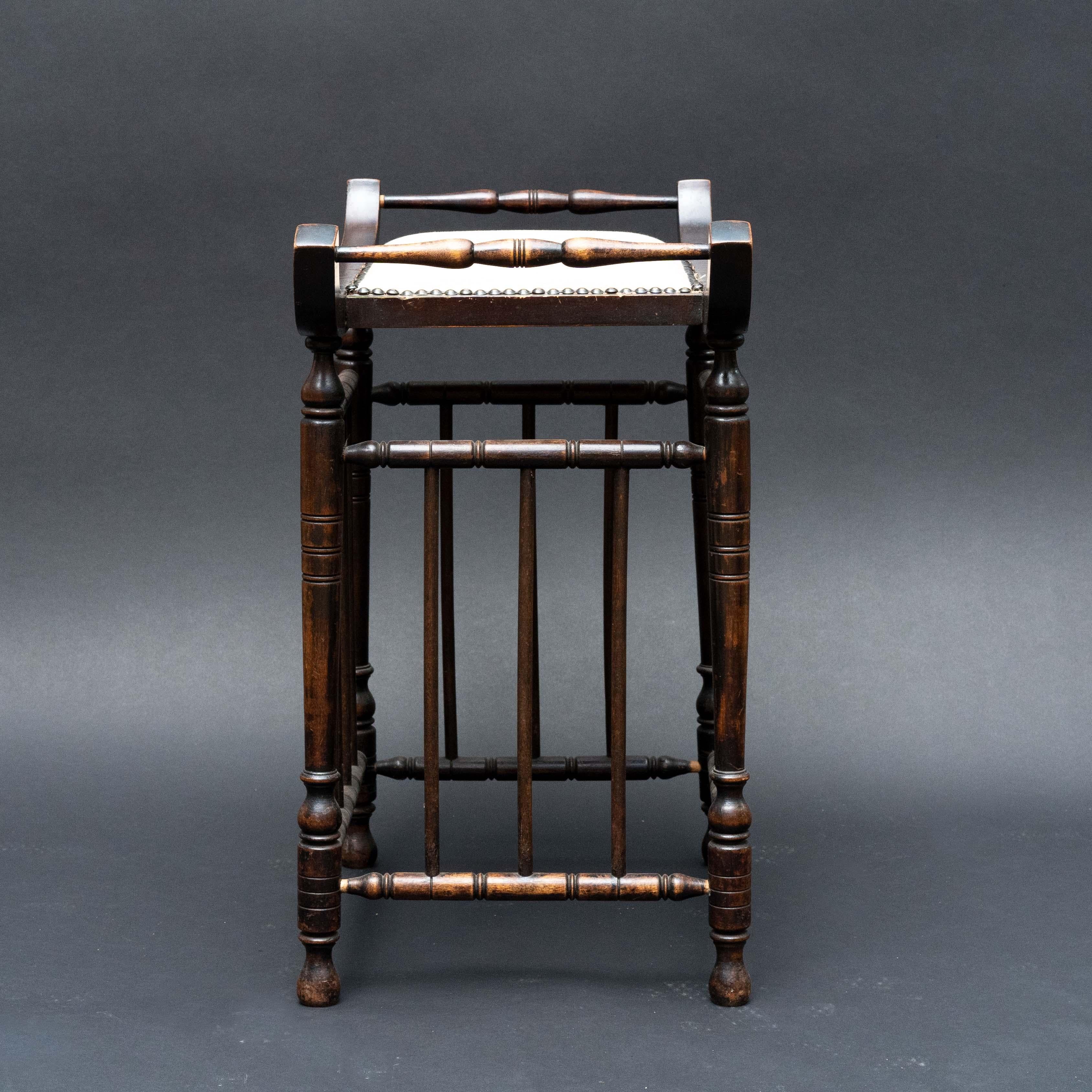 Early 20th Century Bamboo Inspired Stool 1