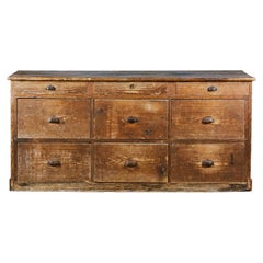 Vintage Early 20th Century Bank of Epicerie Counter Drawers