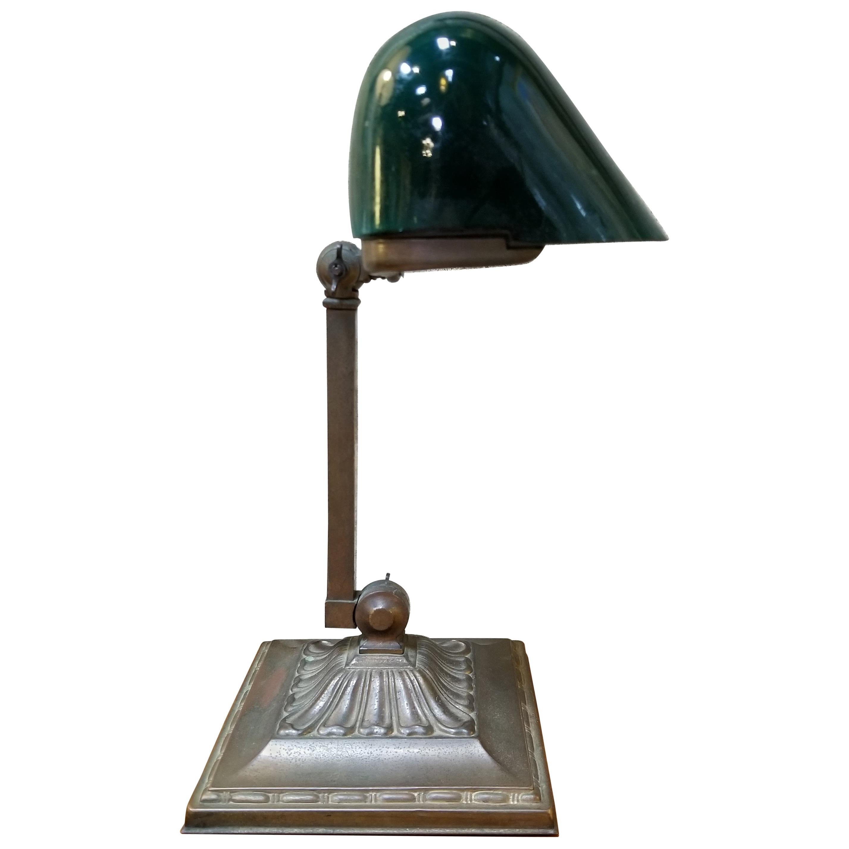 Early 20th Century Bankers Lamp by Emeralite