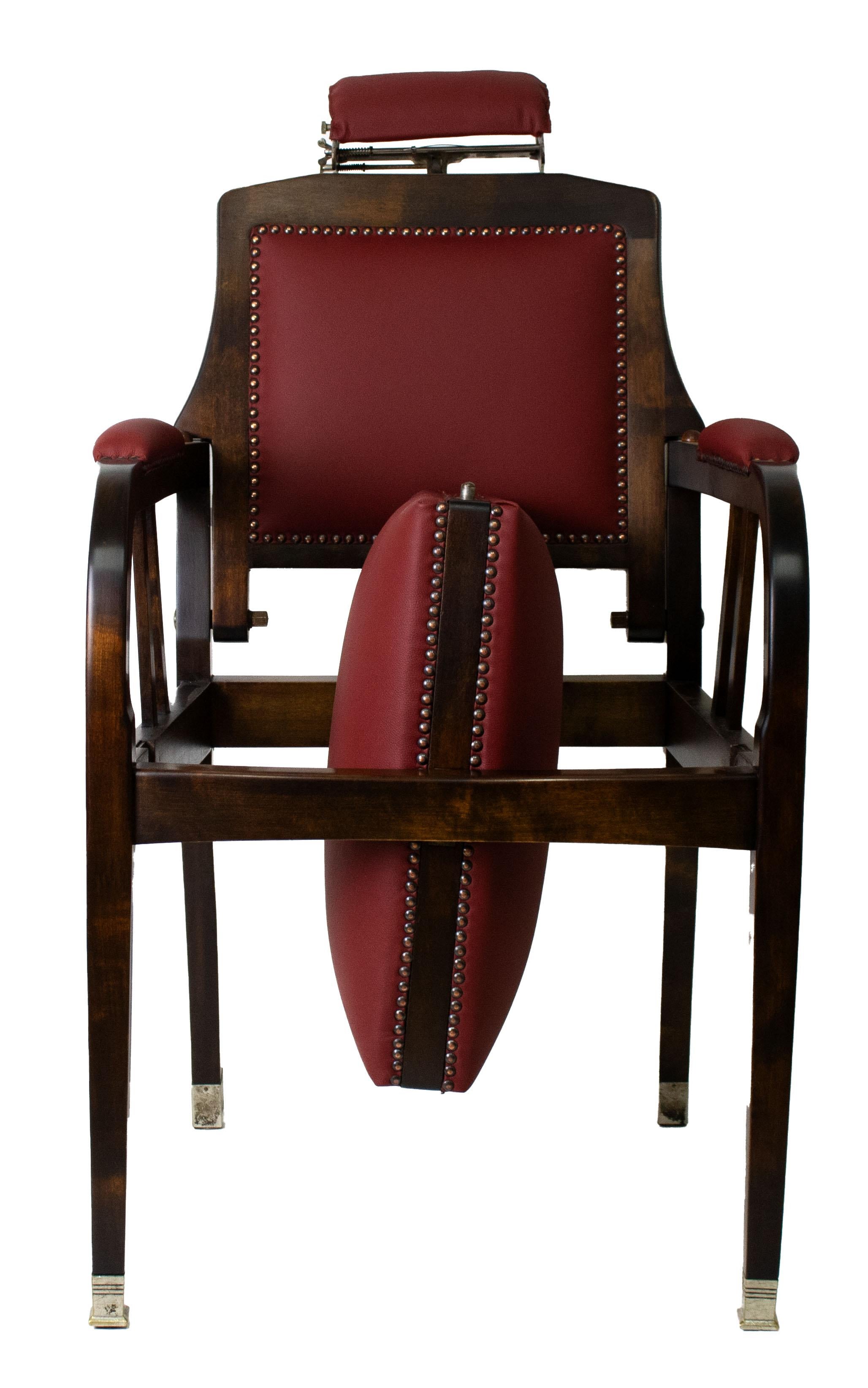 Leather Early 20th Century Barber Armchair For Sale
