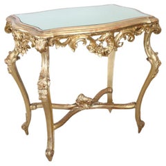 Early 20th Century Baroque Style Carved and Gilded Wood Center Table 