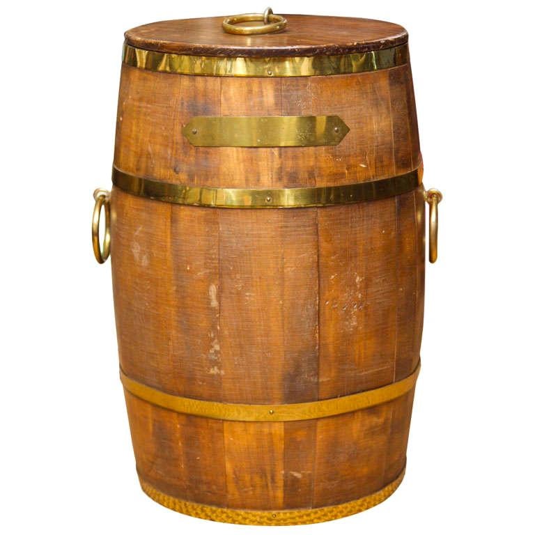 Early 20th Century Barrel Form Ice Cooler For Sale at 1stDibs barrel