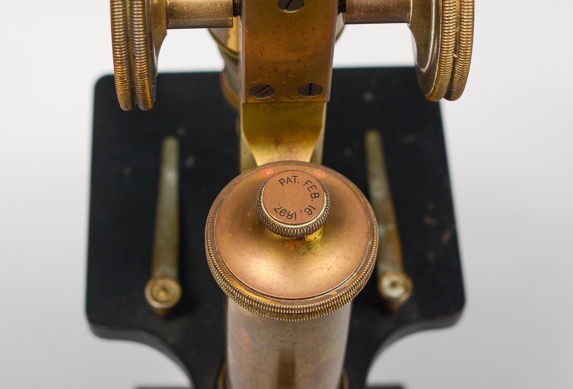 Early 20th Century Bausch and Lomb Brass Microscope 1