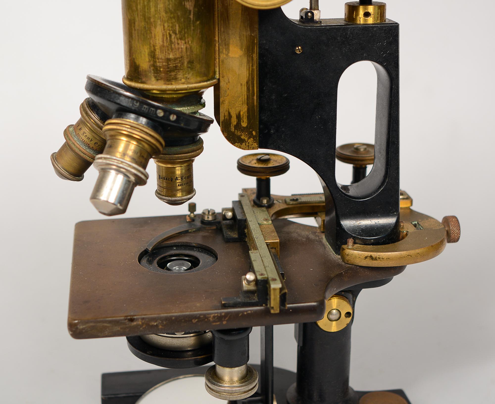 Early 20th Century Bausch and Lomb Jug Handle Microscope 2