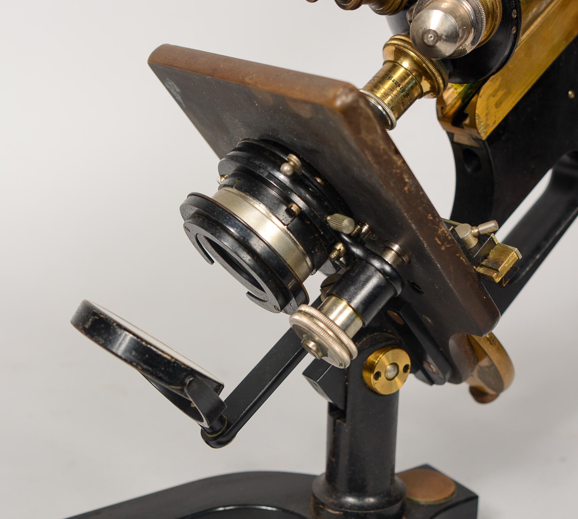 Early 20th Century Bausch and Lomb Jug Handle Microscope 3