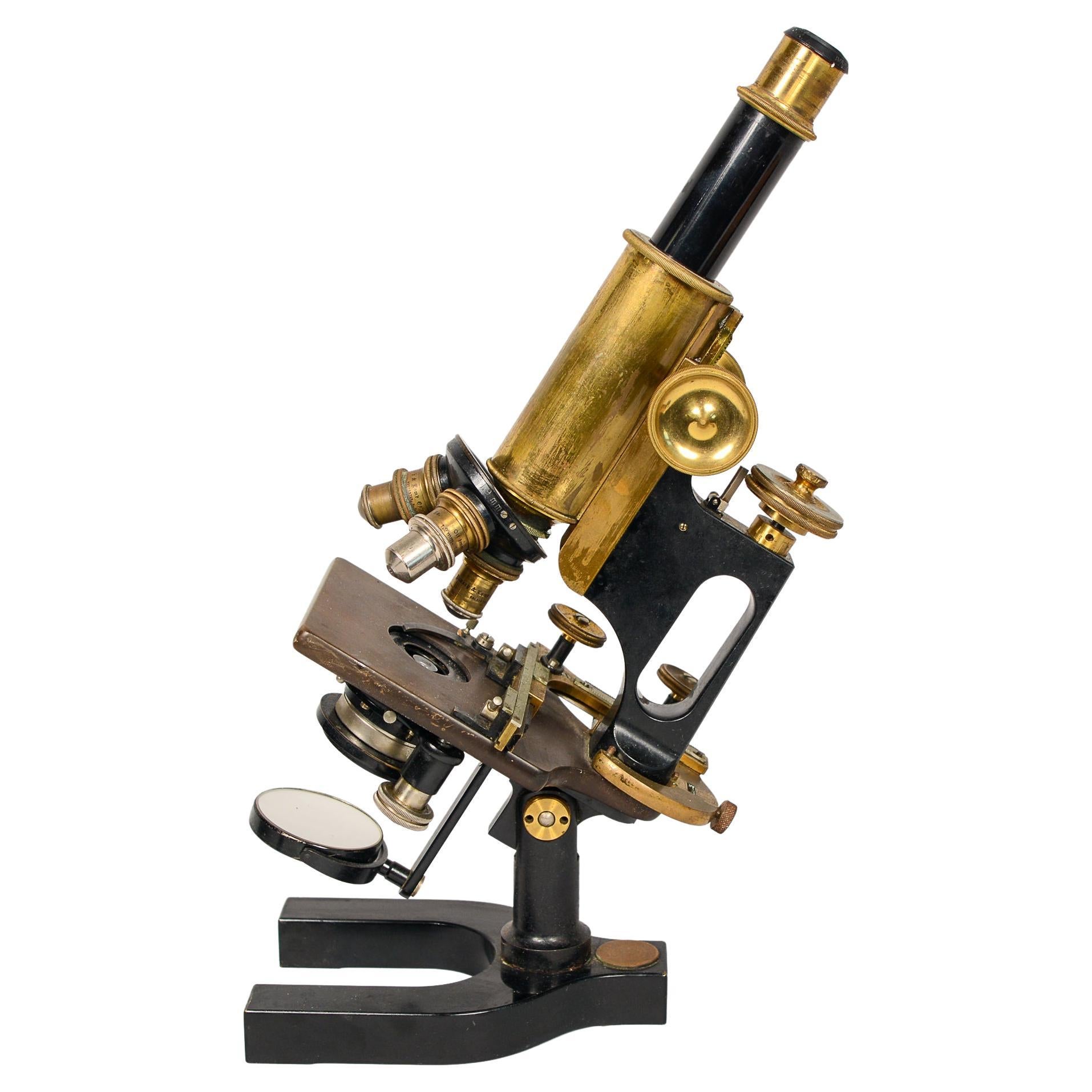 Early 20th Century Bausch and Lomb Jug Handle Microscope