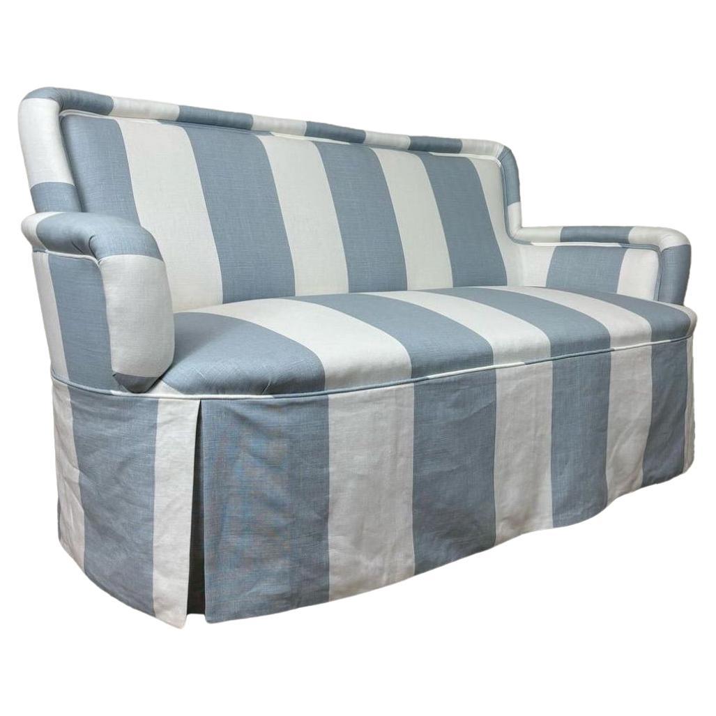 Schlafsofa aus dem frühen 20. Jahrhundert - restauriert & gepolstert in CINNY Arthur Stripe