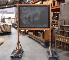 Early 20th Century Belgian Black Board, Chalkboard