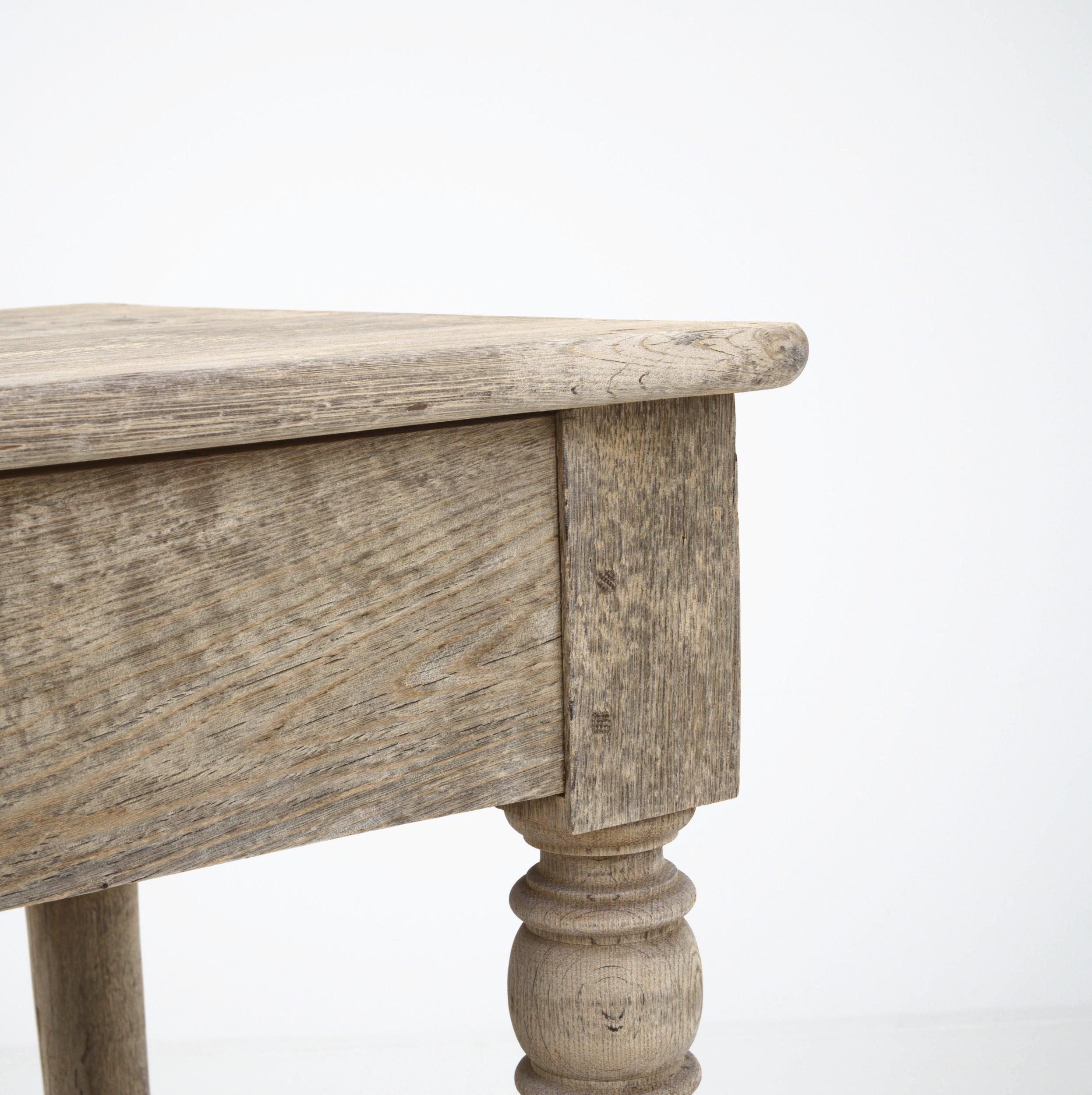Early 20th Century Belgian Bleached Oak Desk For Sale 6