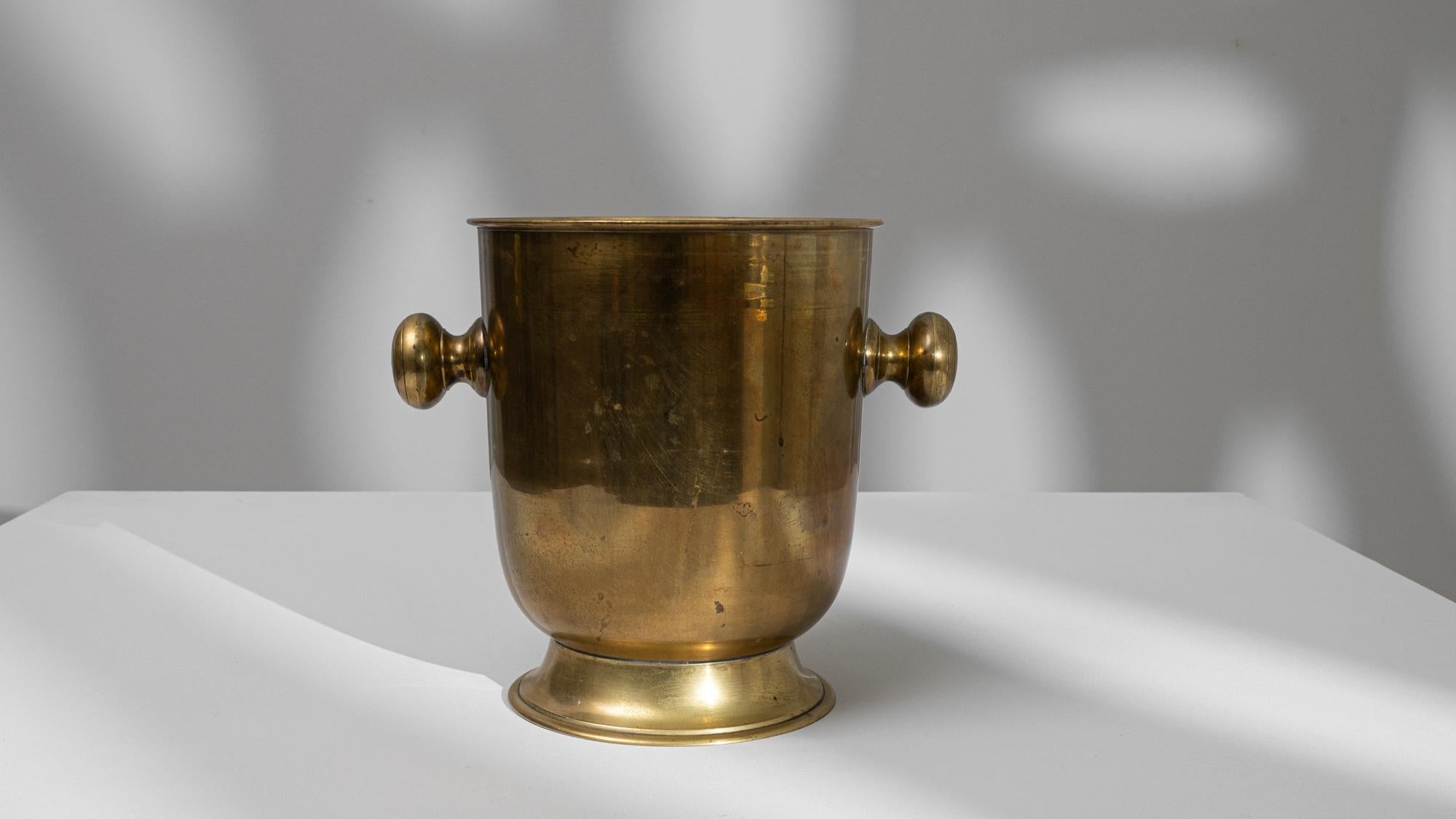 Early 20th Century Belgian Brass Ice Bucket For Sale 2