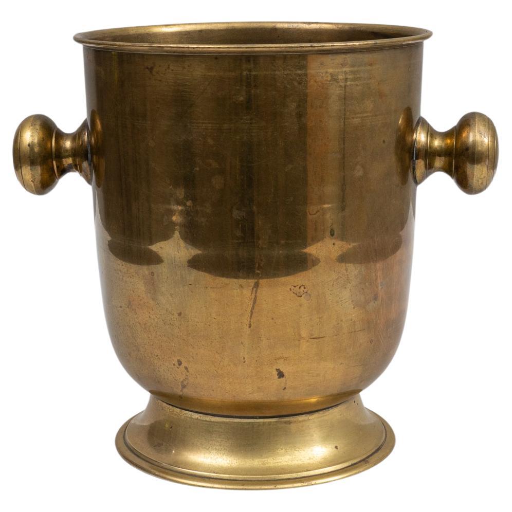 Early 20th Century Belgian Brass Ice Bucket For Sale