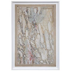 Early 20th Century Belgian Marbled Wallpaper Hanging