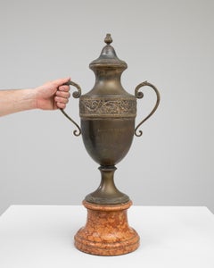 Early 20th Century Belgian Metal & Marble Goblet